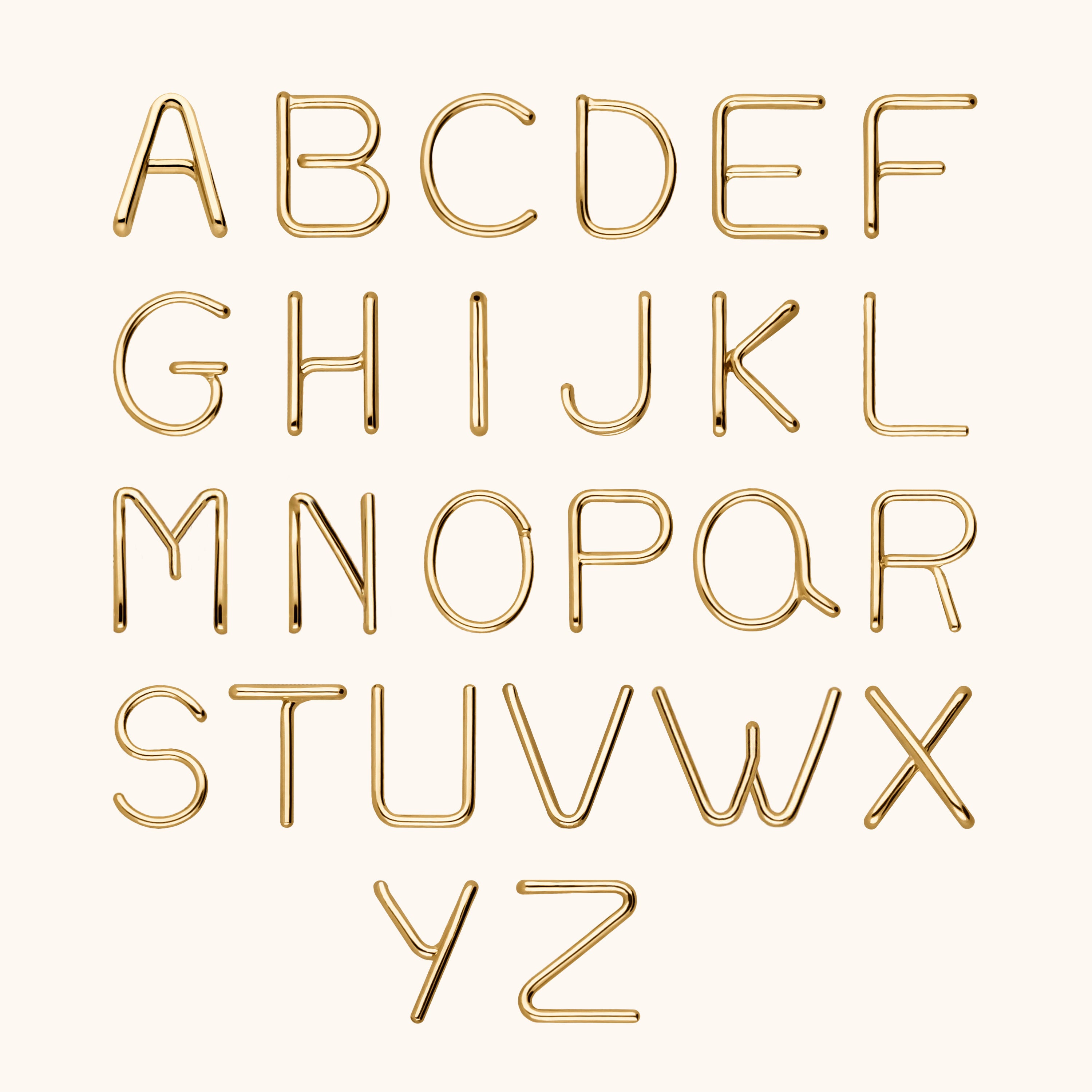 Initial Child Cord Bracelet - 18k yellow gold