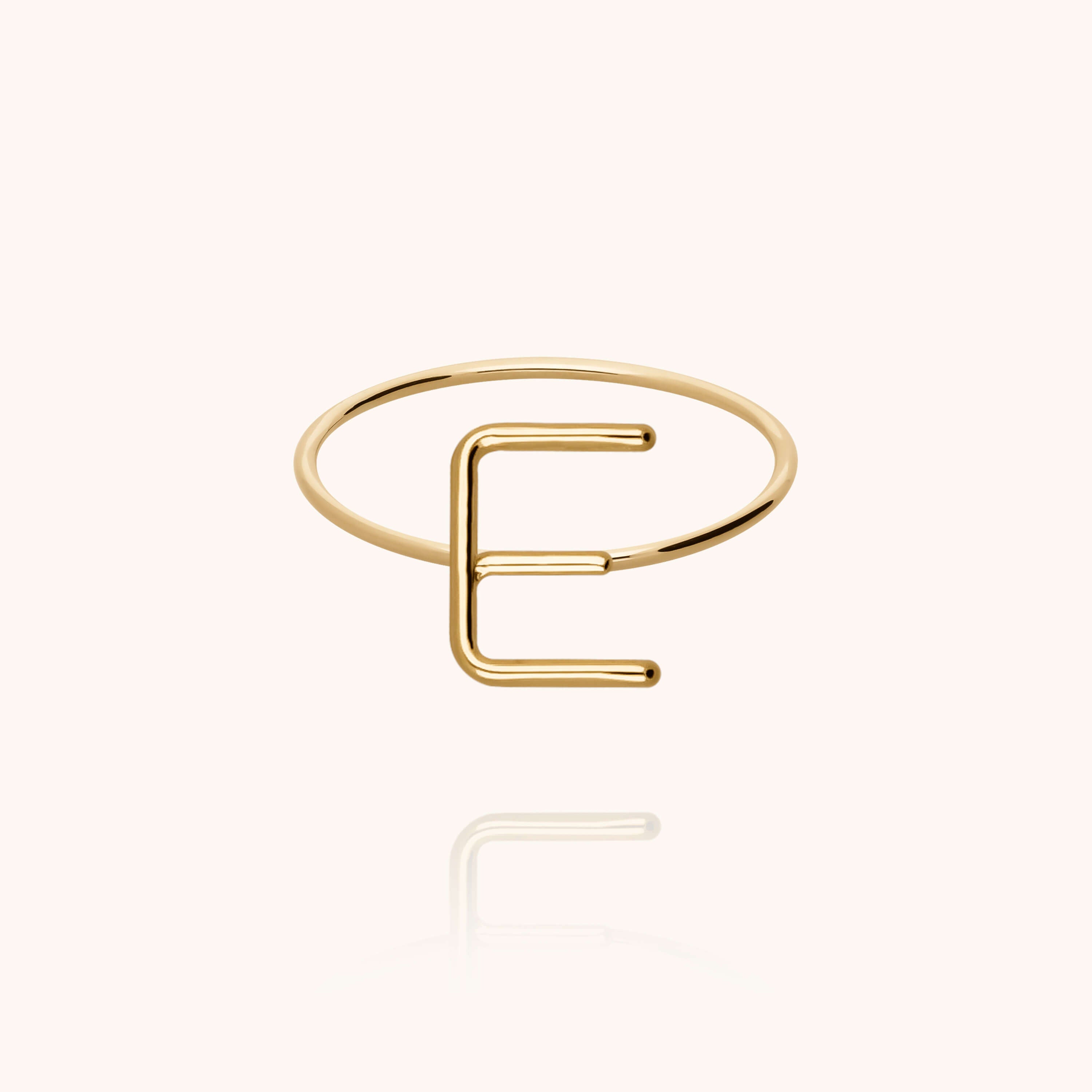 Bague Capitale Initiale en or jaune 18K — expédition sécurisée Paris