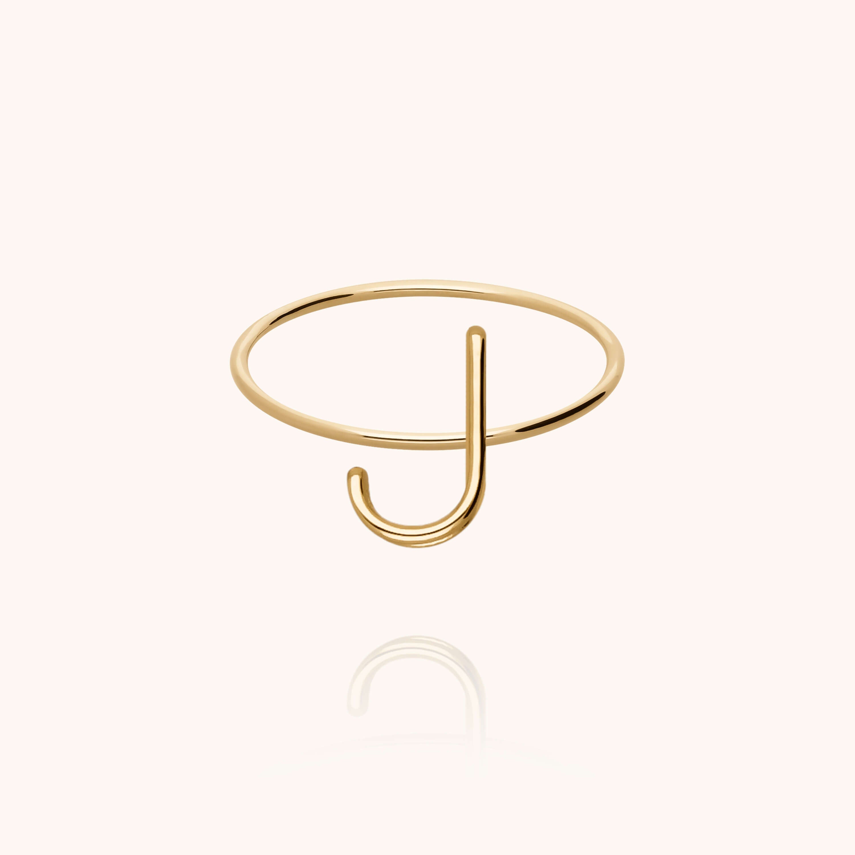 Bague Capitale Initiale en or jaune 18K — expédition sécurisée Paris