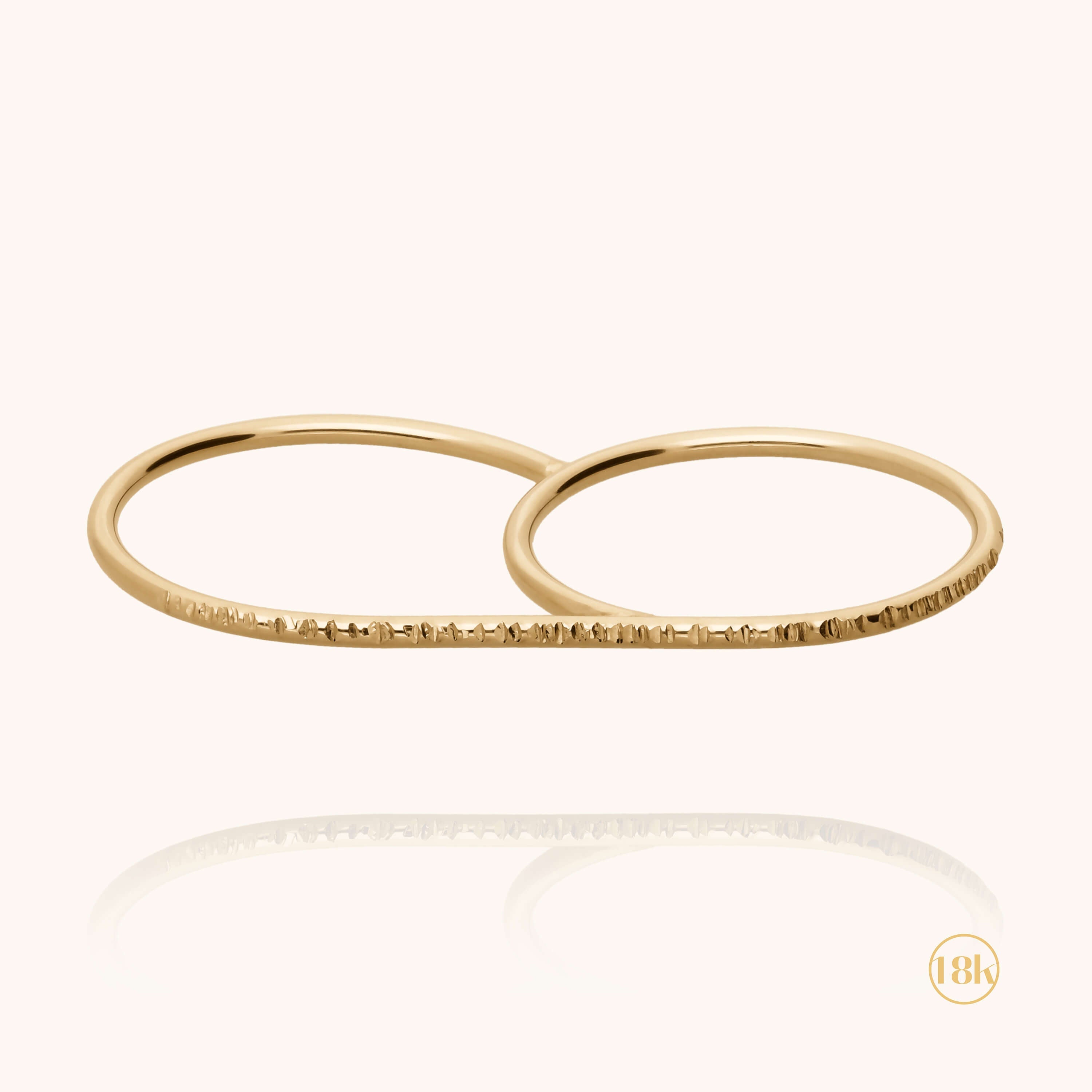 Bague Double Anneaux Artémis en or jaune 18K — bijou fait main Atelier Paulin