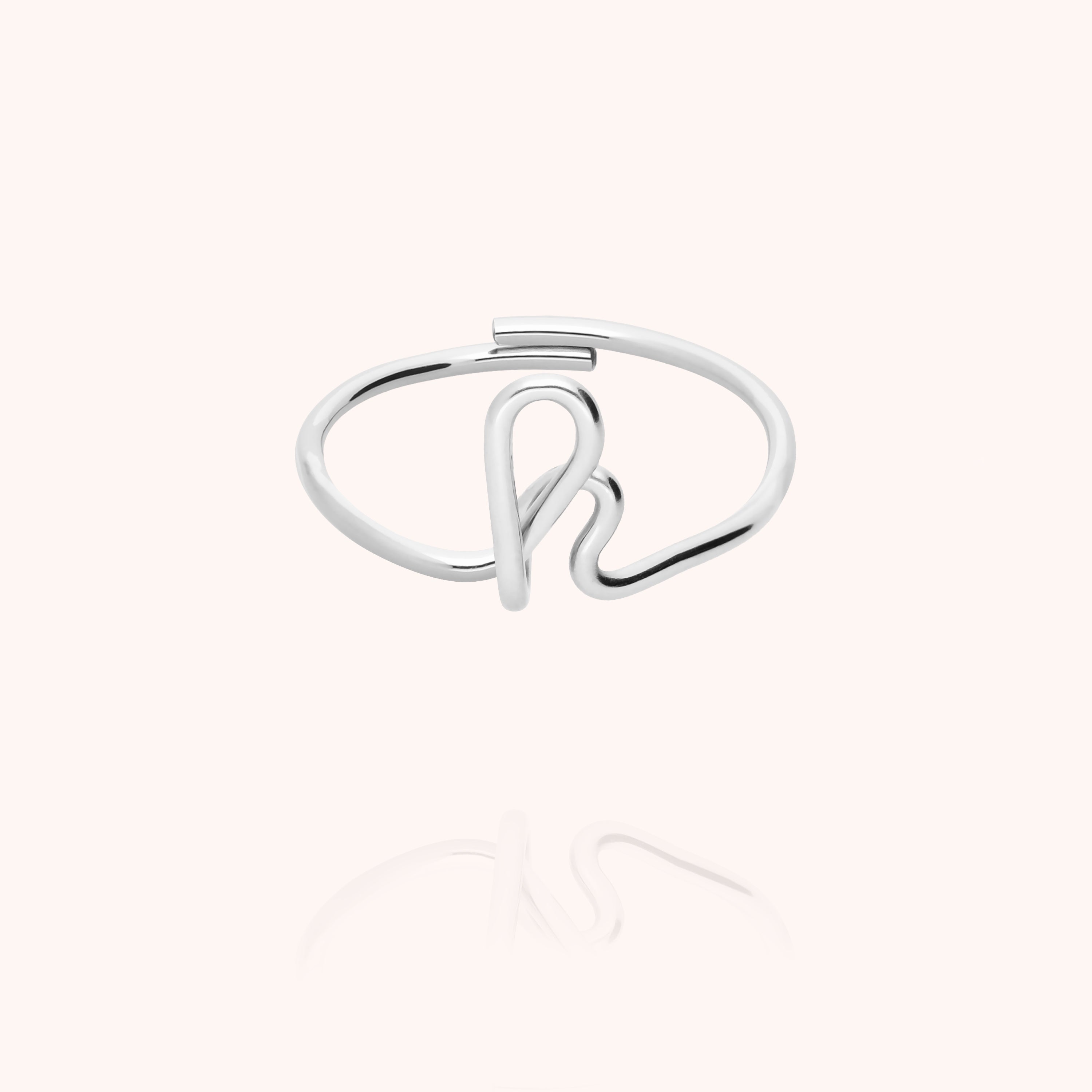 Bague Originale Initiale en argent sterling 925 — bague personnalisable Atelier Paulin