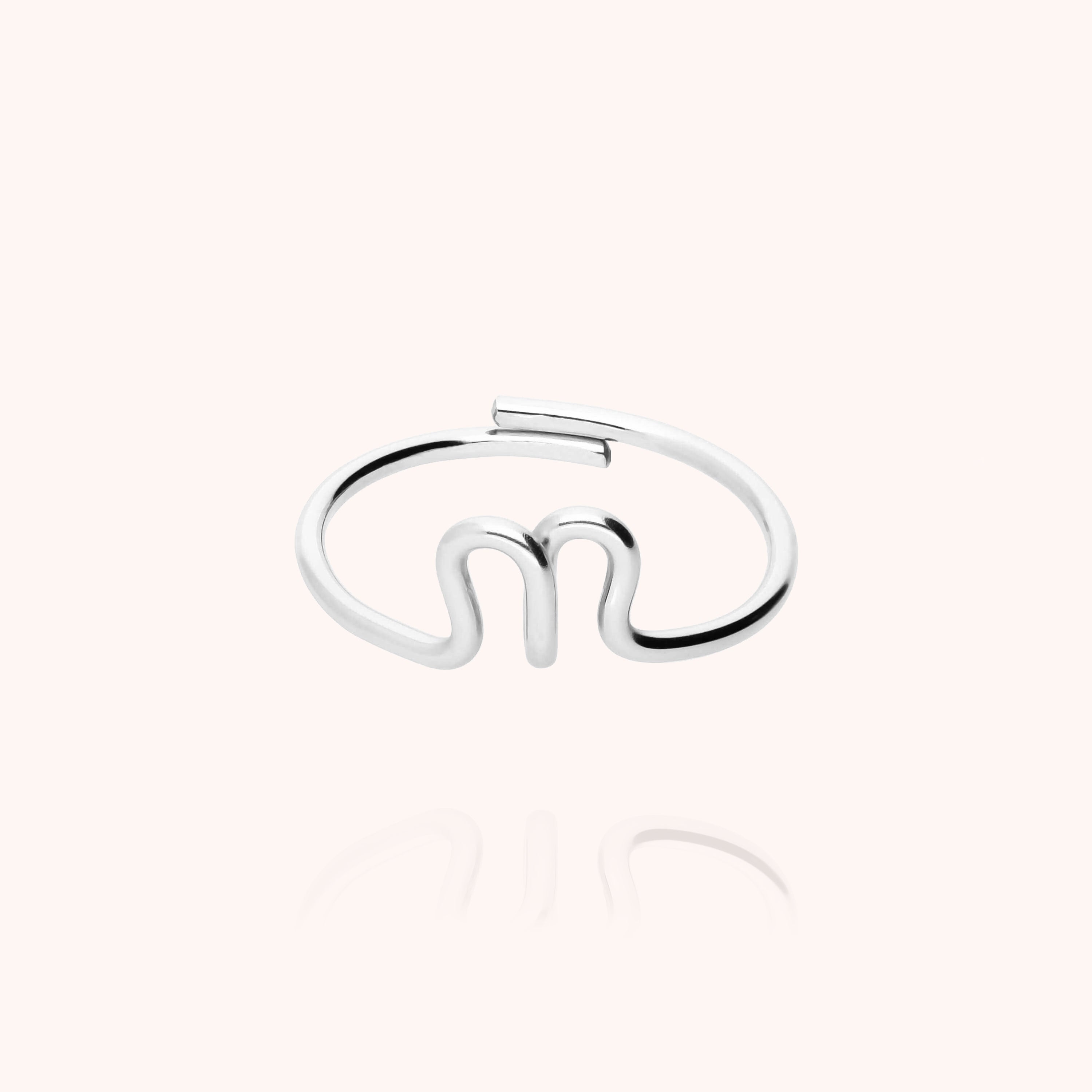 Bague Originale Initiale — bijou artisanal bague livraison express