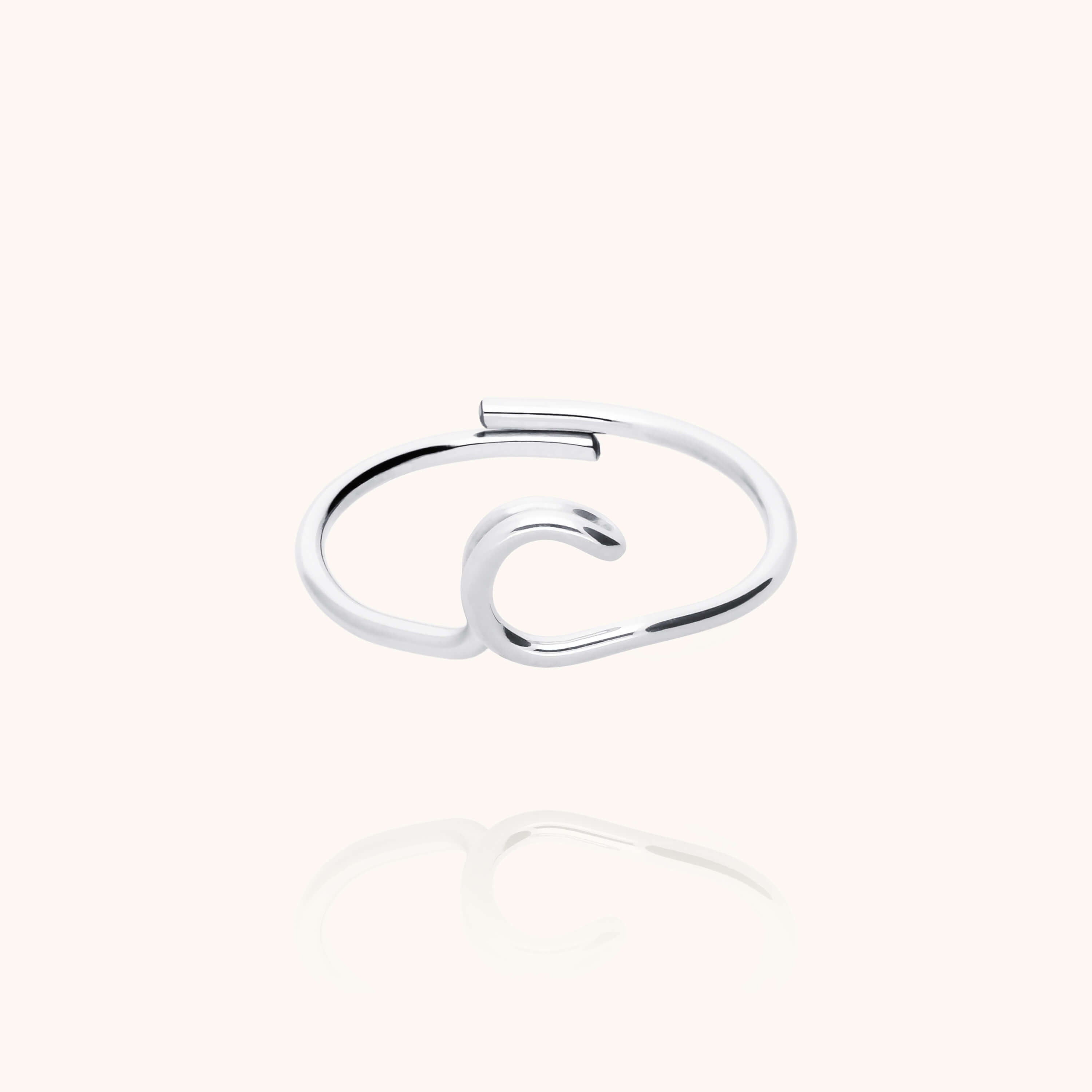 Bague Originale Initiale en argent sterling 925 — fabriqué à la main à Paris