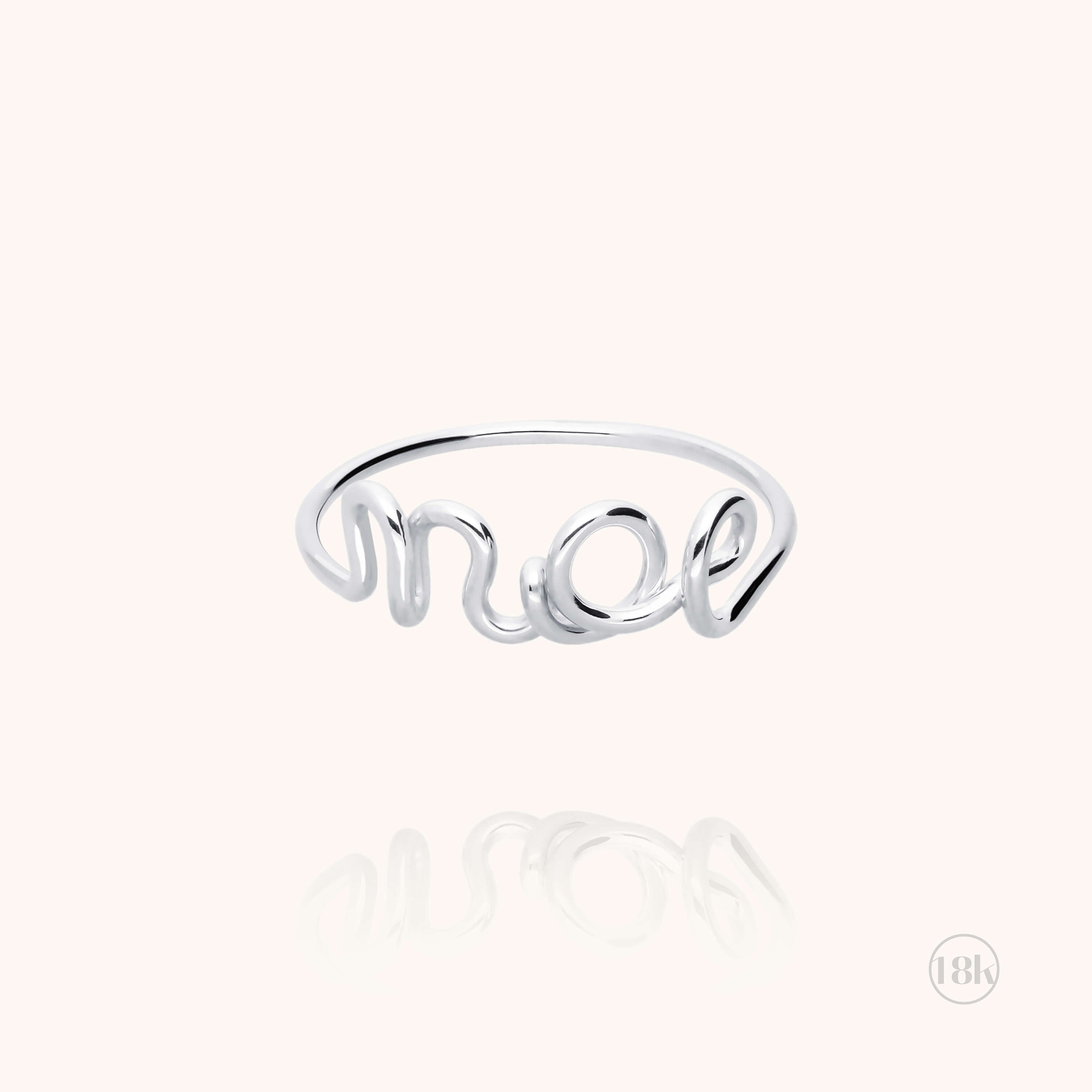 Bague Originale Personnalisée en or blanc 18K — bijou fait main Atelier Paulin