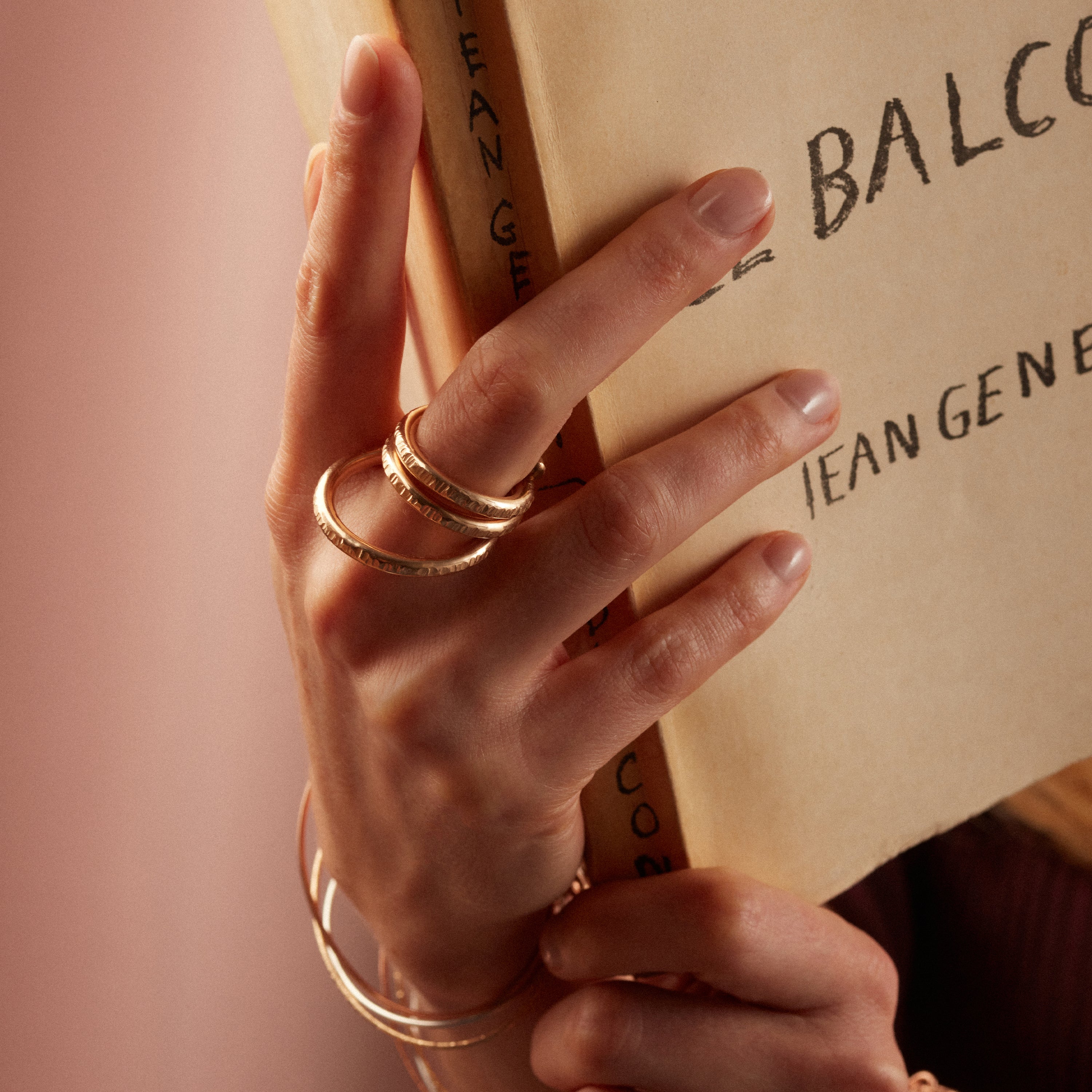 Bague Quent - or jaune laminé