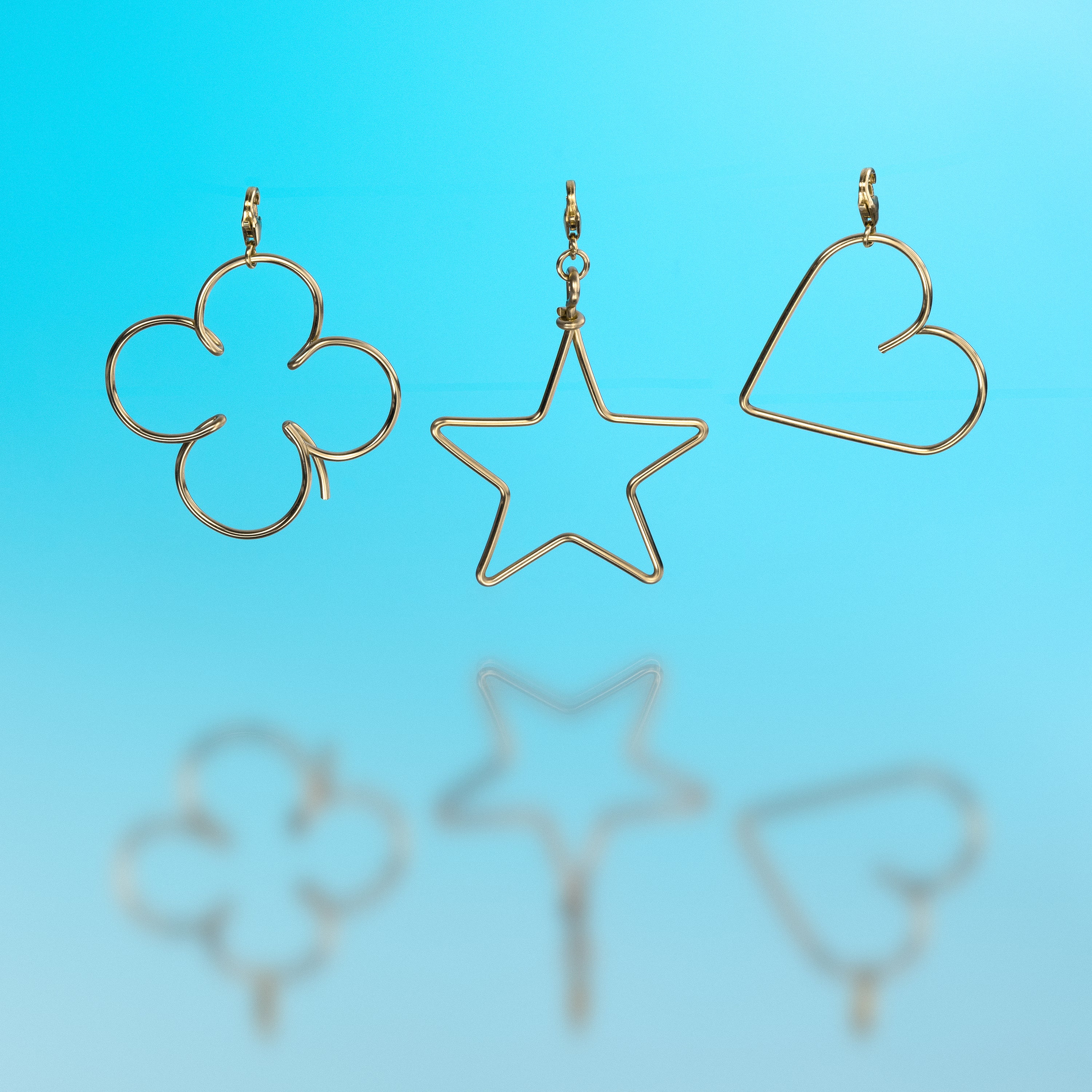 Big Locket Lucky Charms - coeur