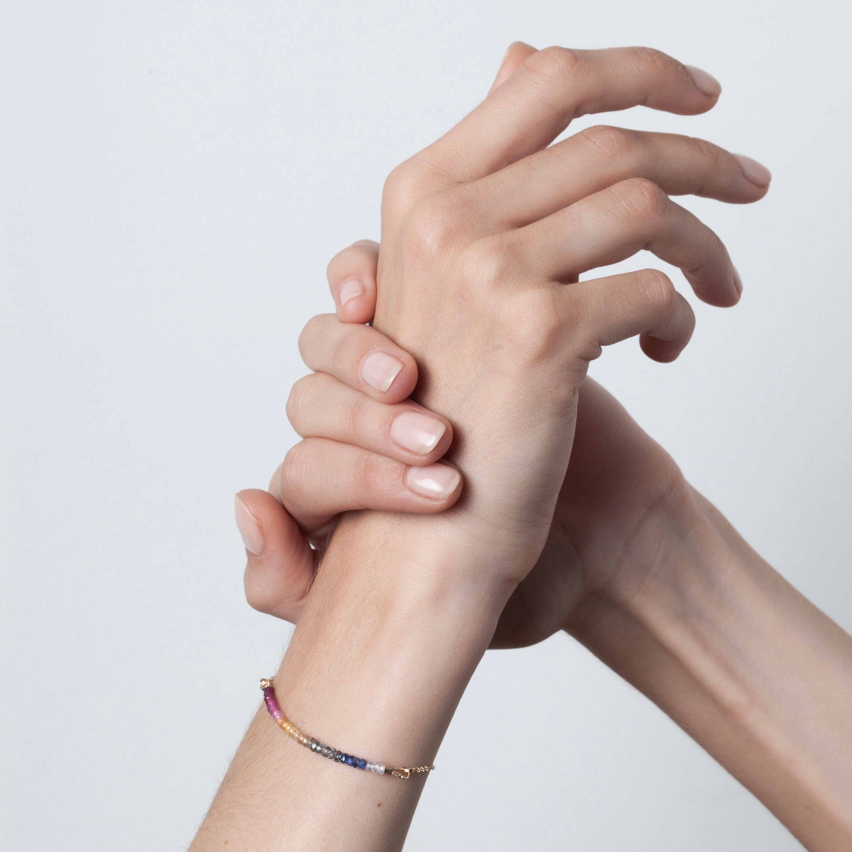 Bracelet Chaîne Nonza - saphir rainbow — cadeau unique et personnalisé