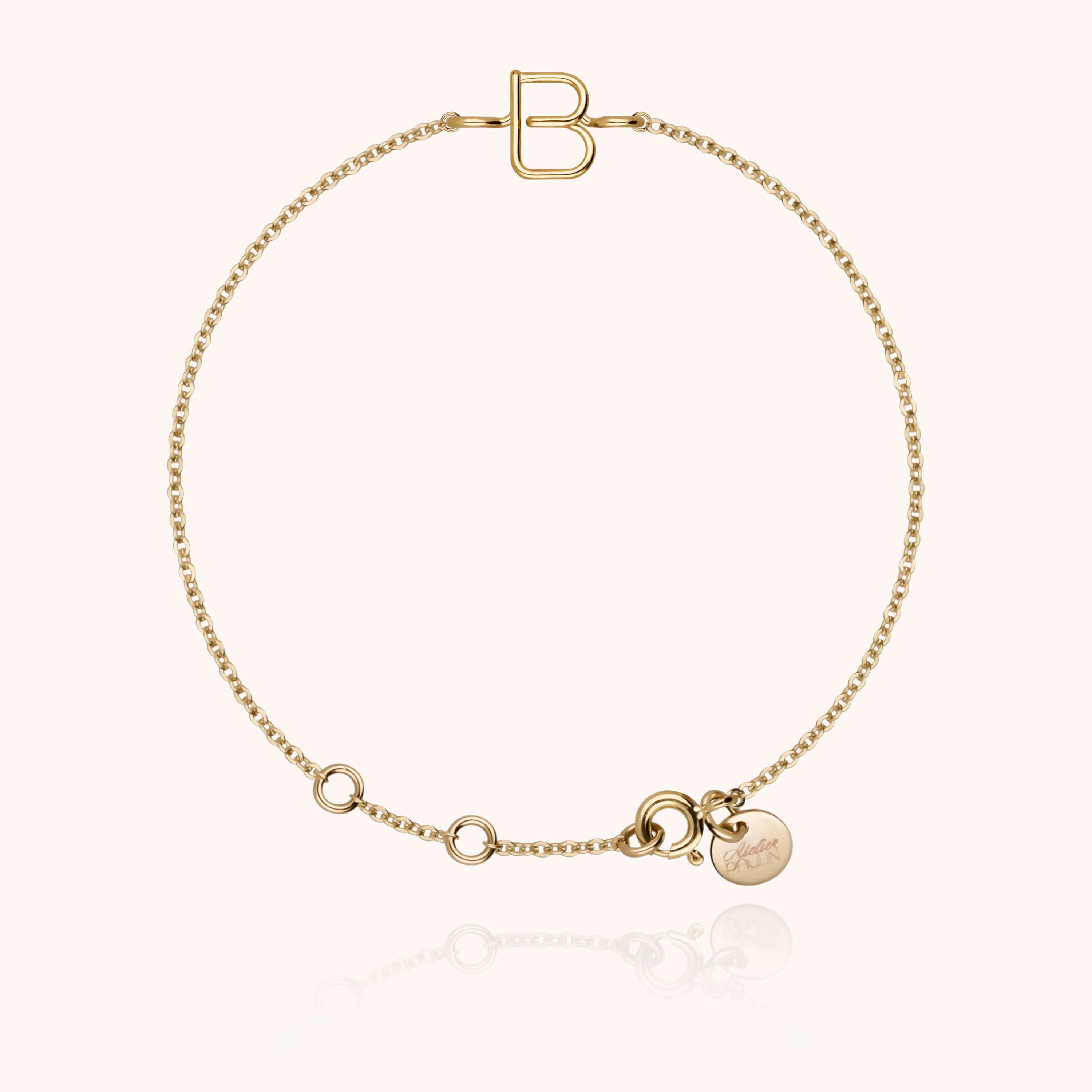 Bracelet Chaîne Initiale en or jaune 18K — expédition sécurisée Paris