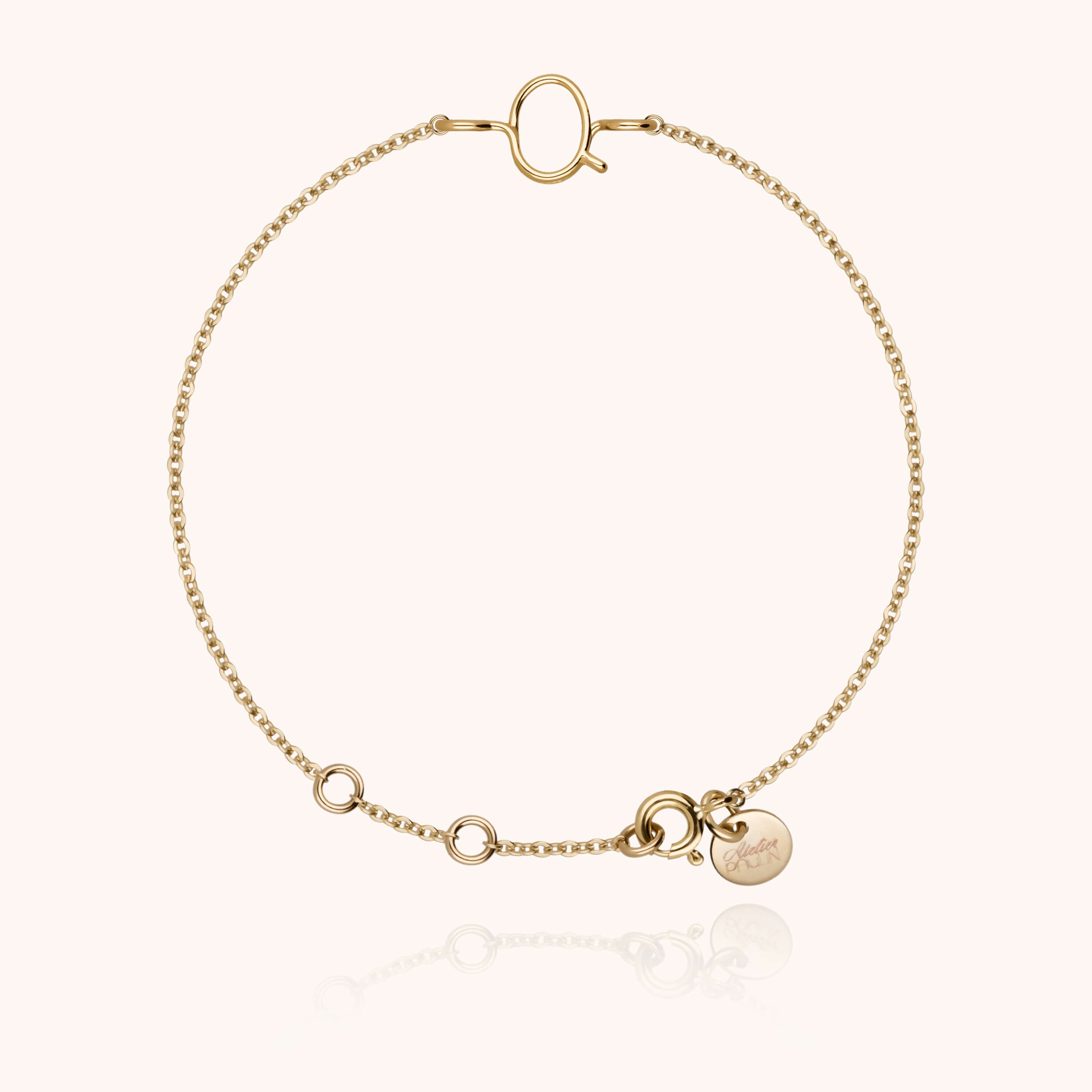 Bracelet Chaîne Initiale en or jaune 18K — expédition sécurisée Paris