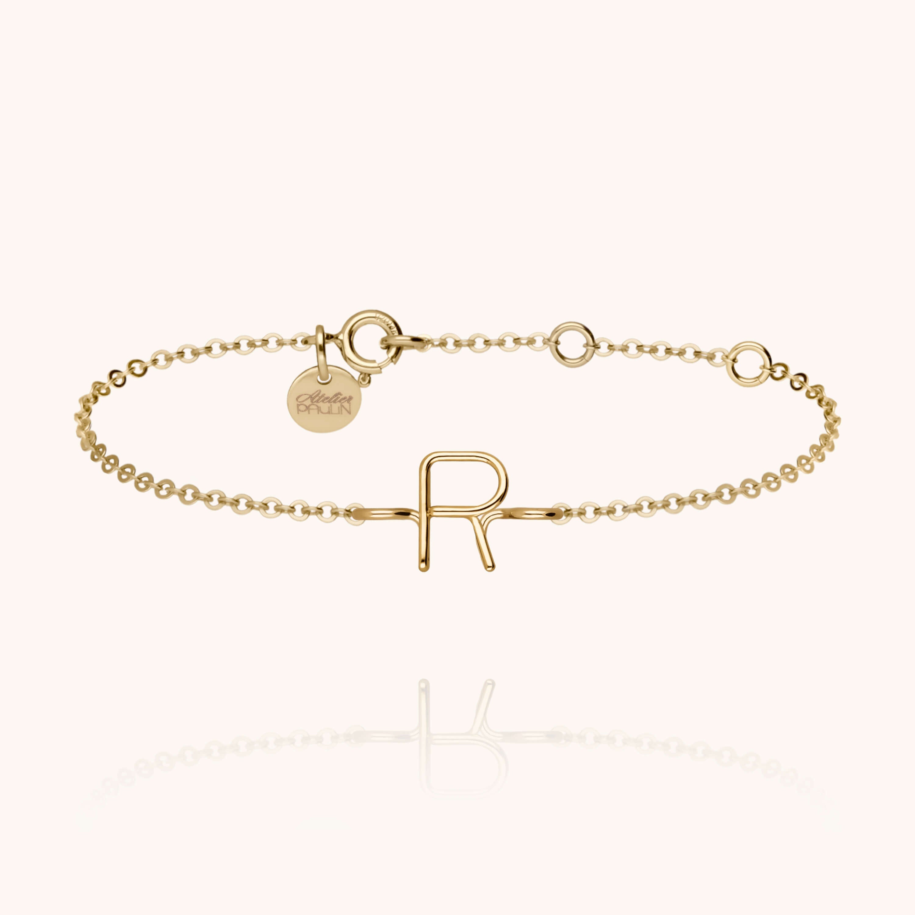 Bracelet Chaîne Initiale — cadeau de luxe fait main Paris