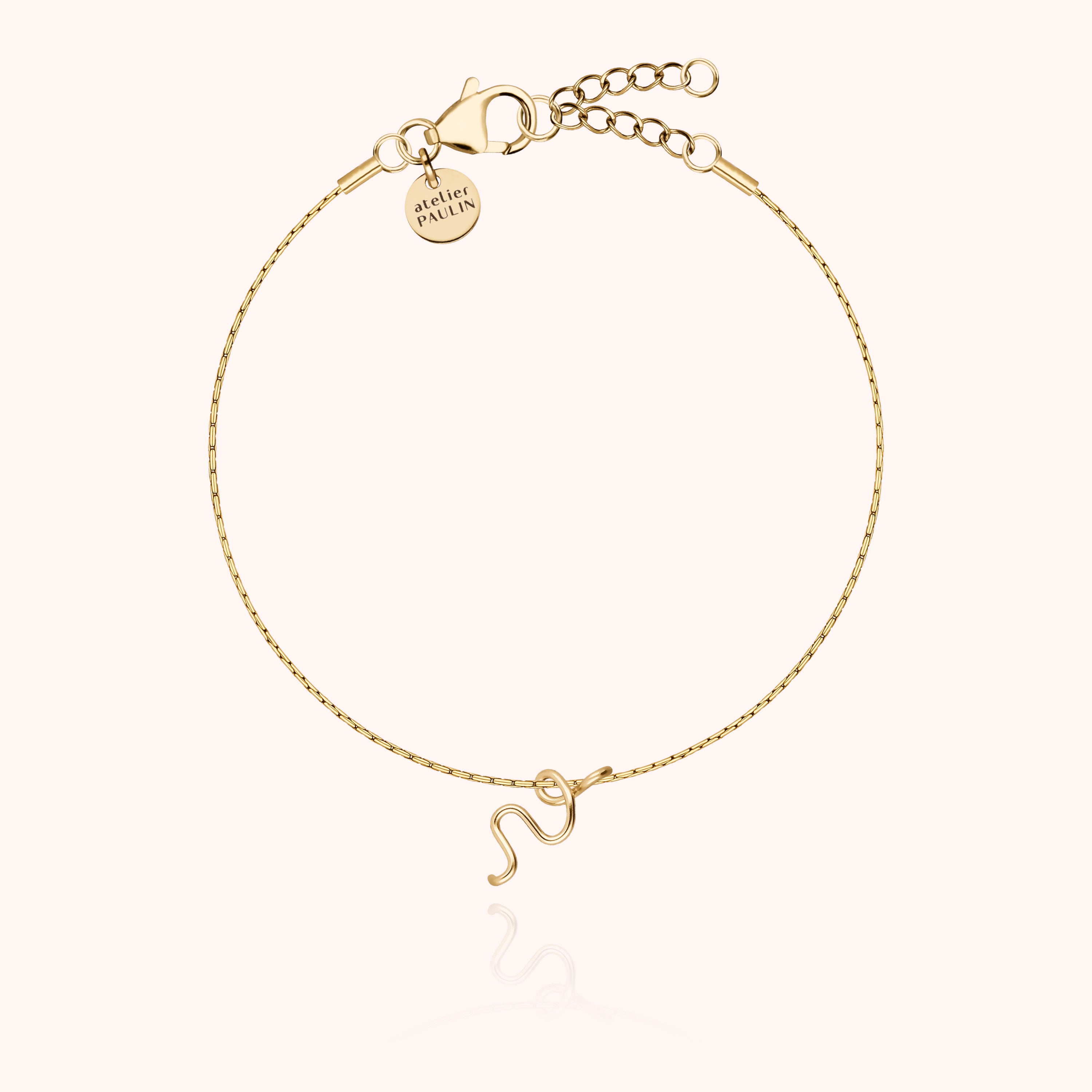 Bracelet Chaîne Original Initiale en or jaune laminé — expédition sécurisée Paris
