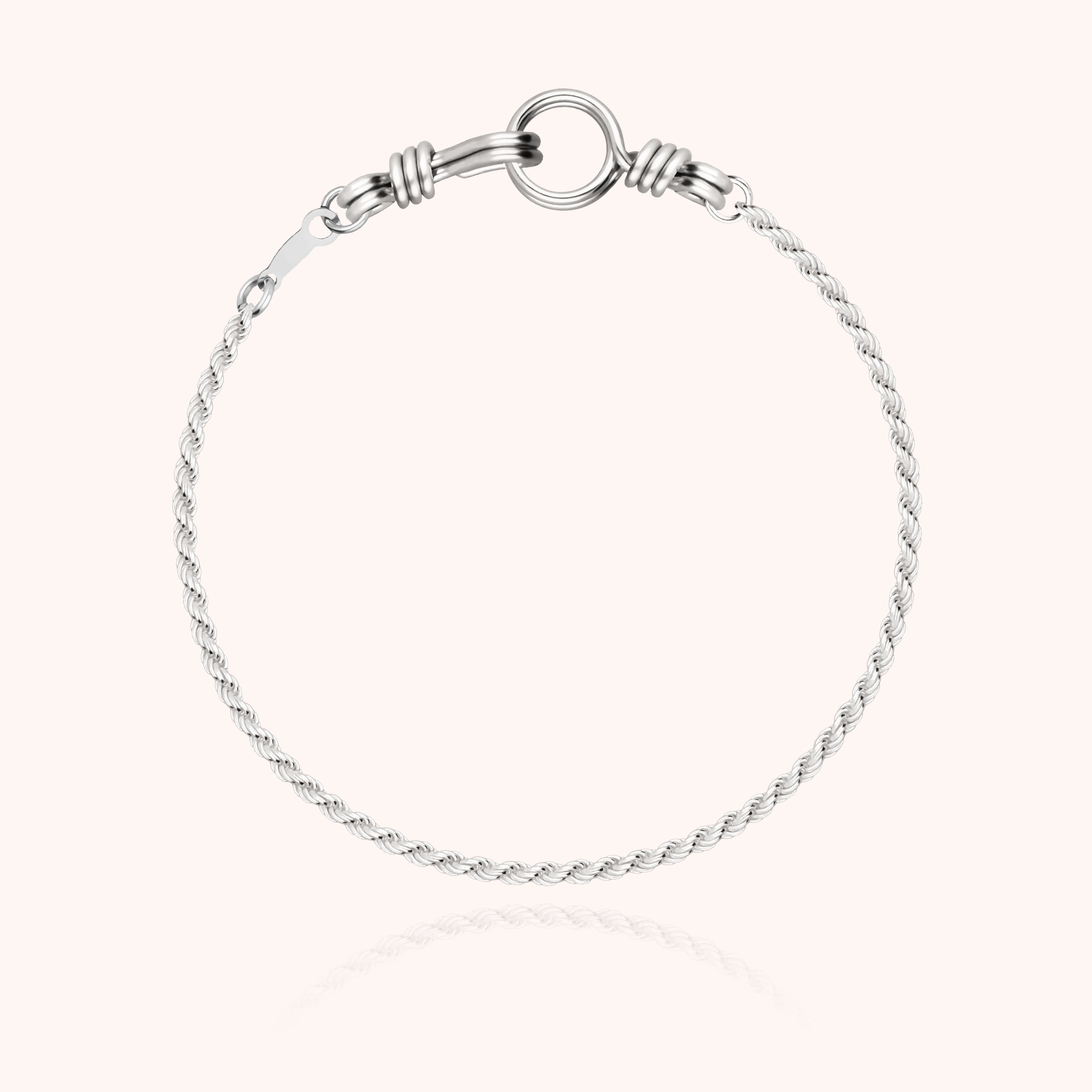 Bracelet Chaîne Rope Attache moi en argent sterling 925 — façonné à la main à Paris