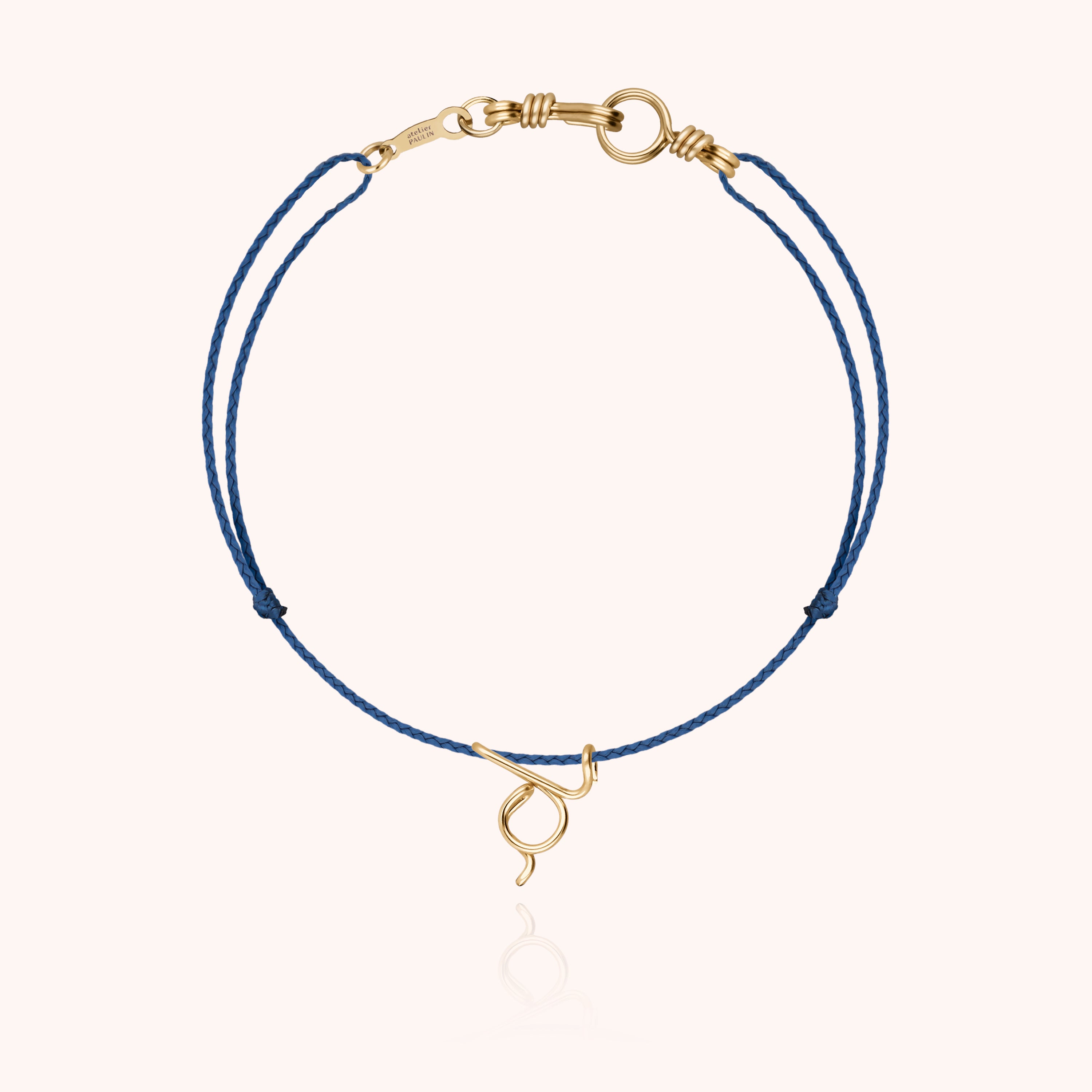 Bracelet Cordon Initiale Mini Attache moi - or jaune 750/1000