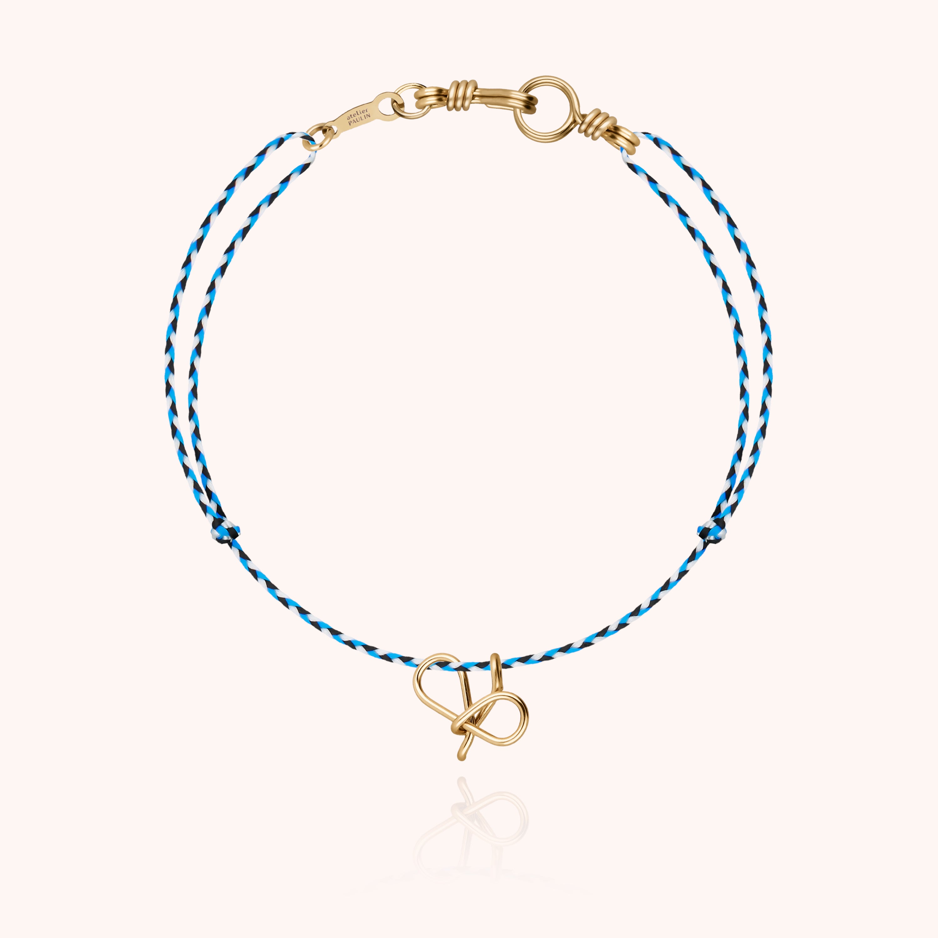 Bracelet Cordon Initiale Mini Attache moi - or jaune 750/1000