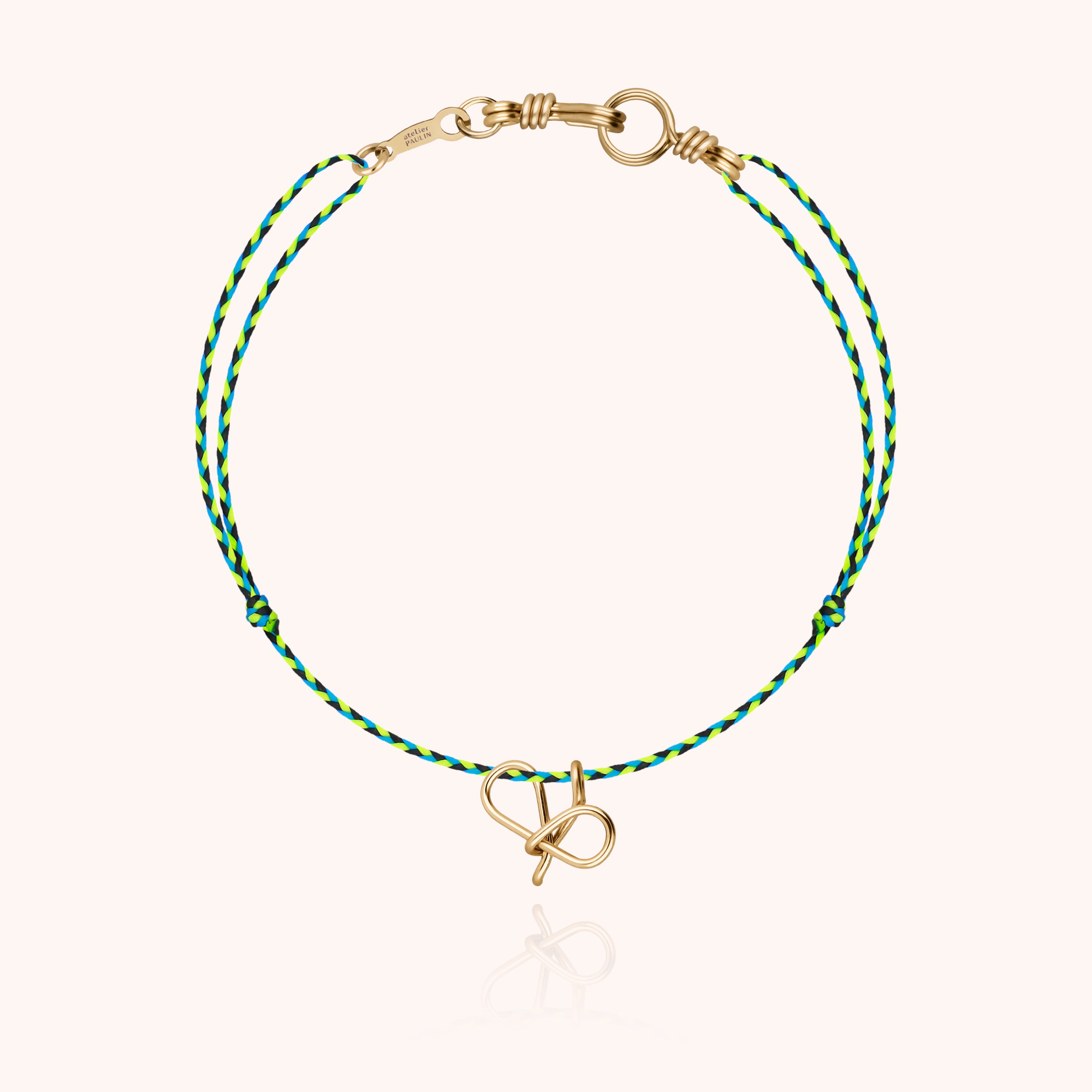 Attache moi Initiale Cord Bracelet - 18k yellow gold