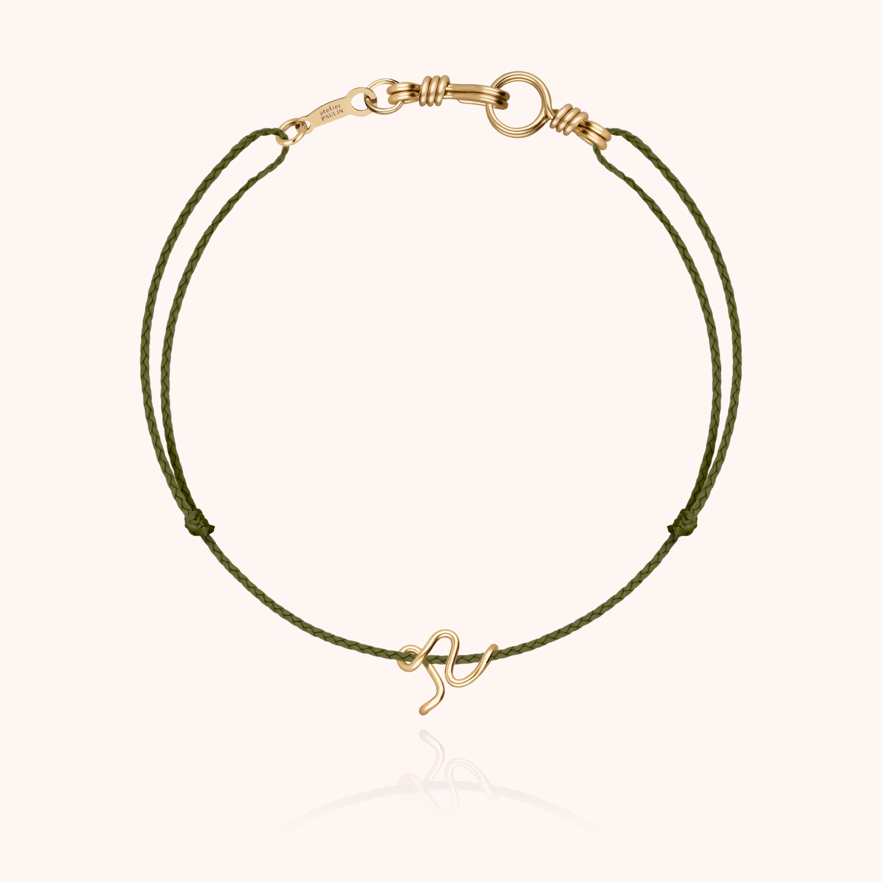 Bracelet Cordon Initiale Mini Attache moi — bijou artisanal bracelet livraison express