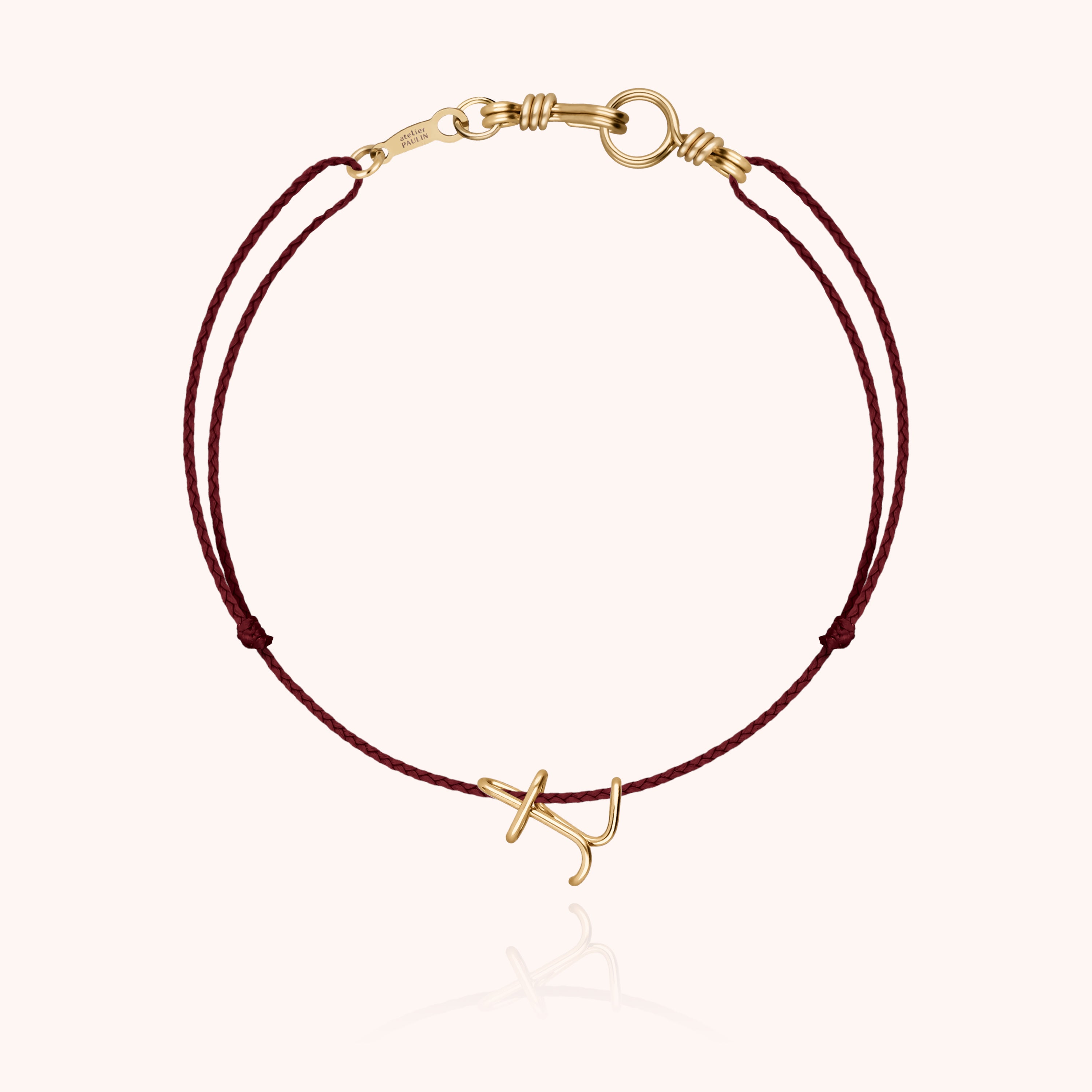 Bracelet Cordon Initiale Mini Attache moi — bijou artisanal bracelet livraison express