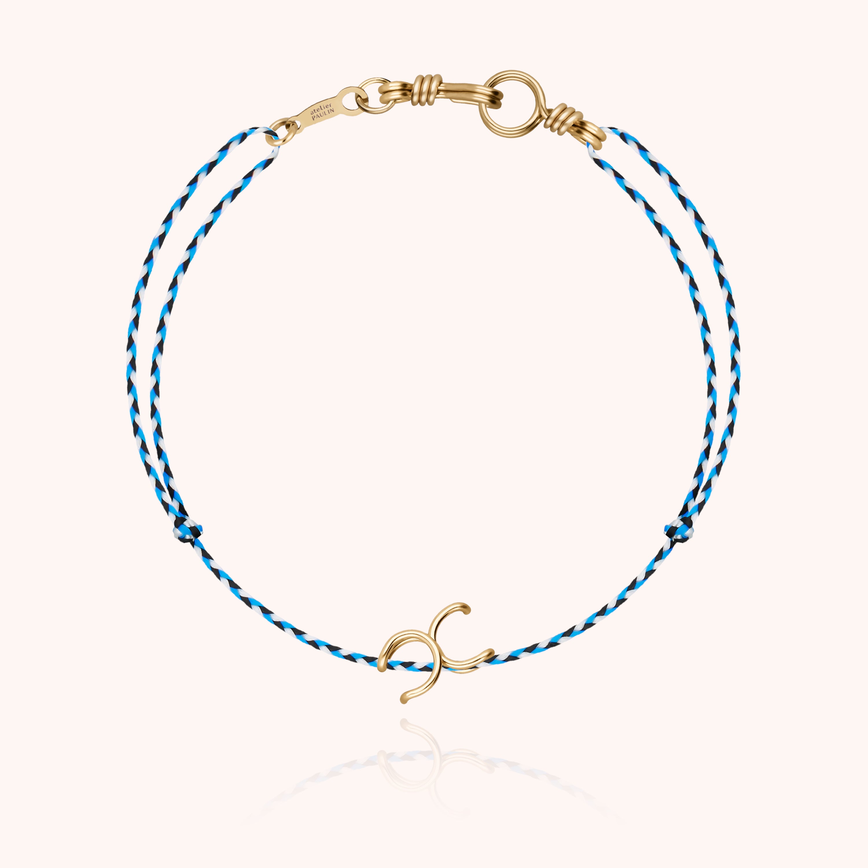 Bracelet Cordon Initiale Mini Attache moi - or jaune 750/1000