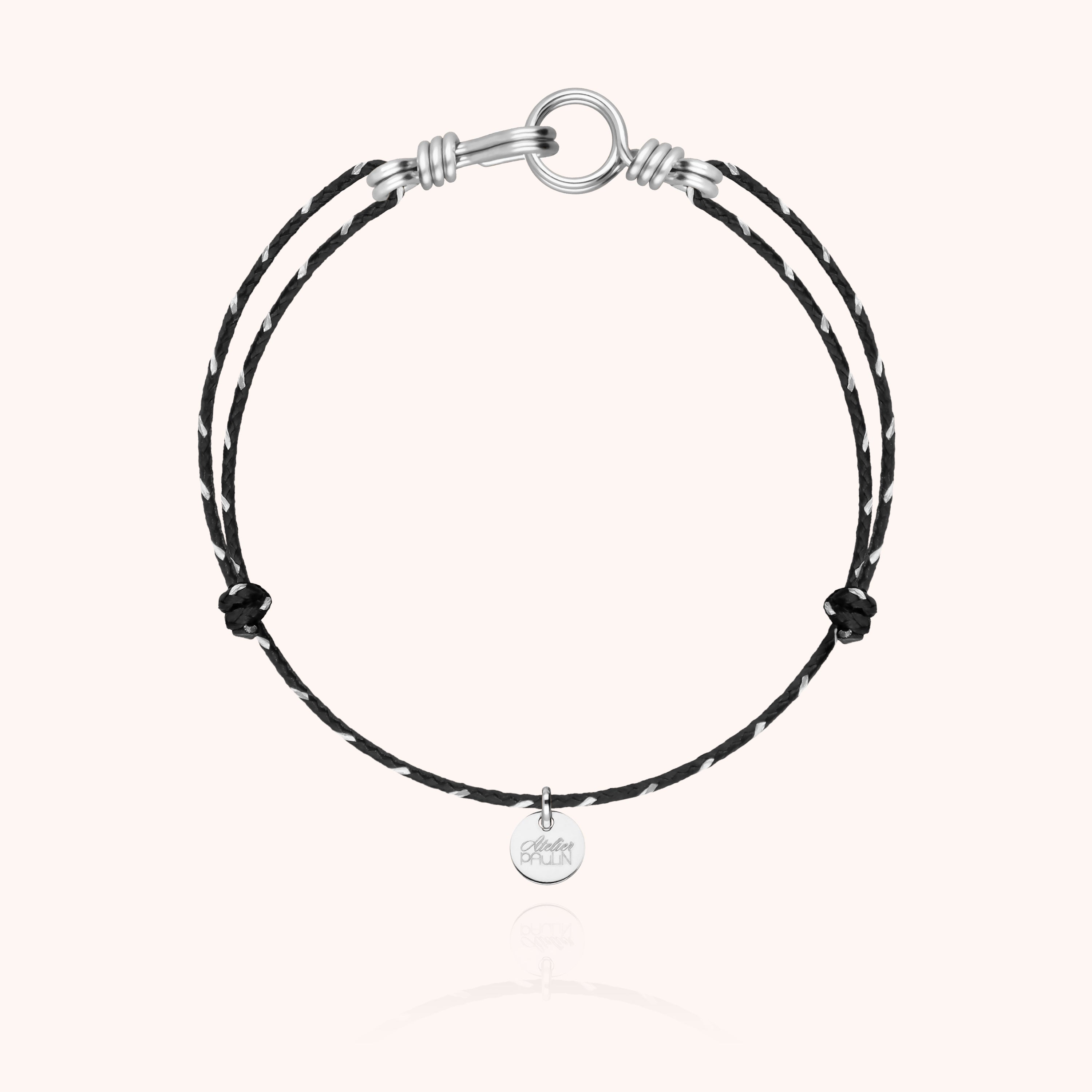 Bracelet Cordon Réfléchissant Attache moi en argent sterling 925 — bijou fait main Atelier Paulin