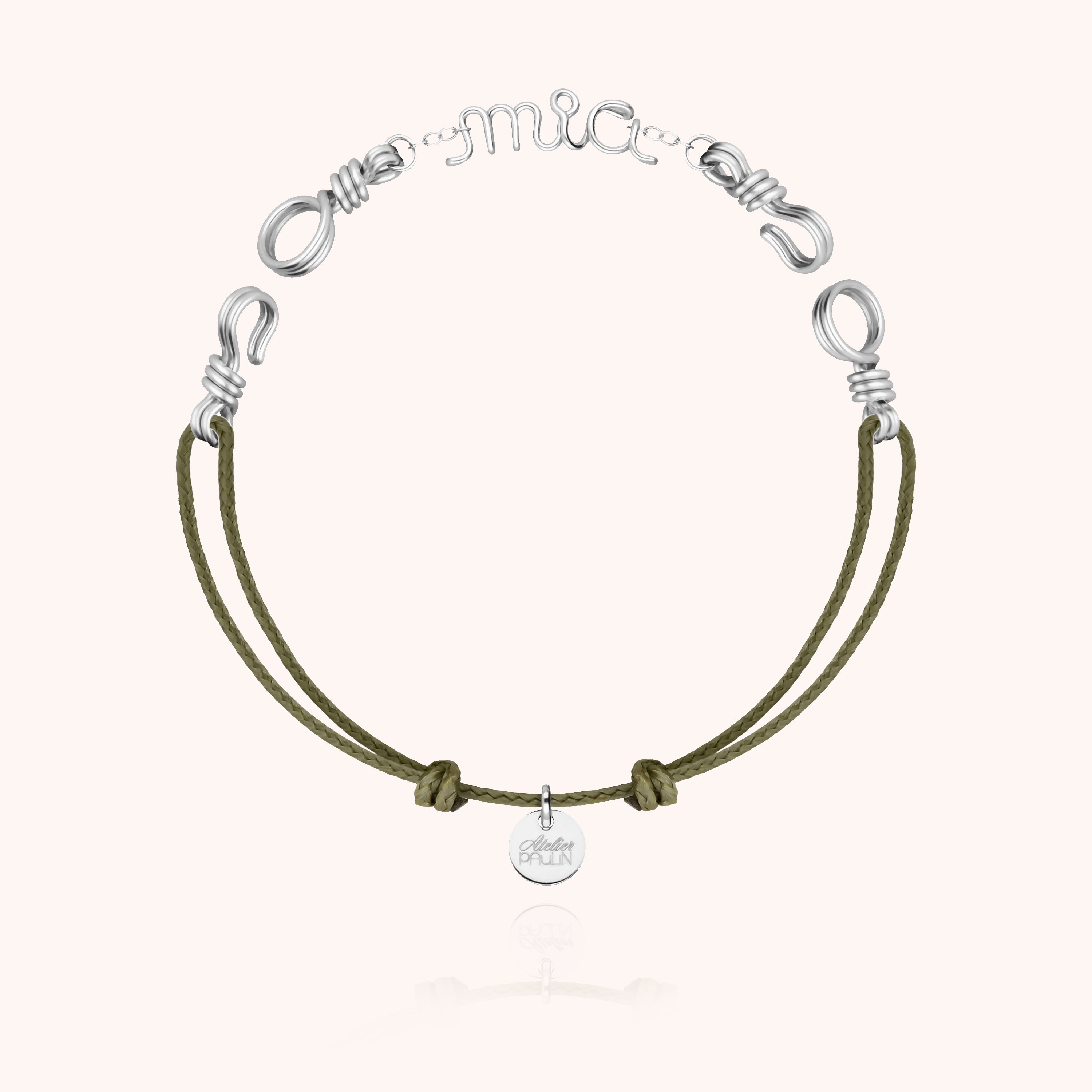 Bracelet Cordon Attache moi Personnalisé personnalisable — idée cadeau bijou personnalisé