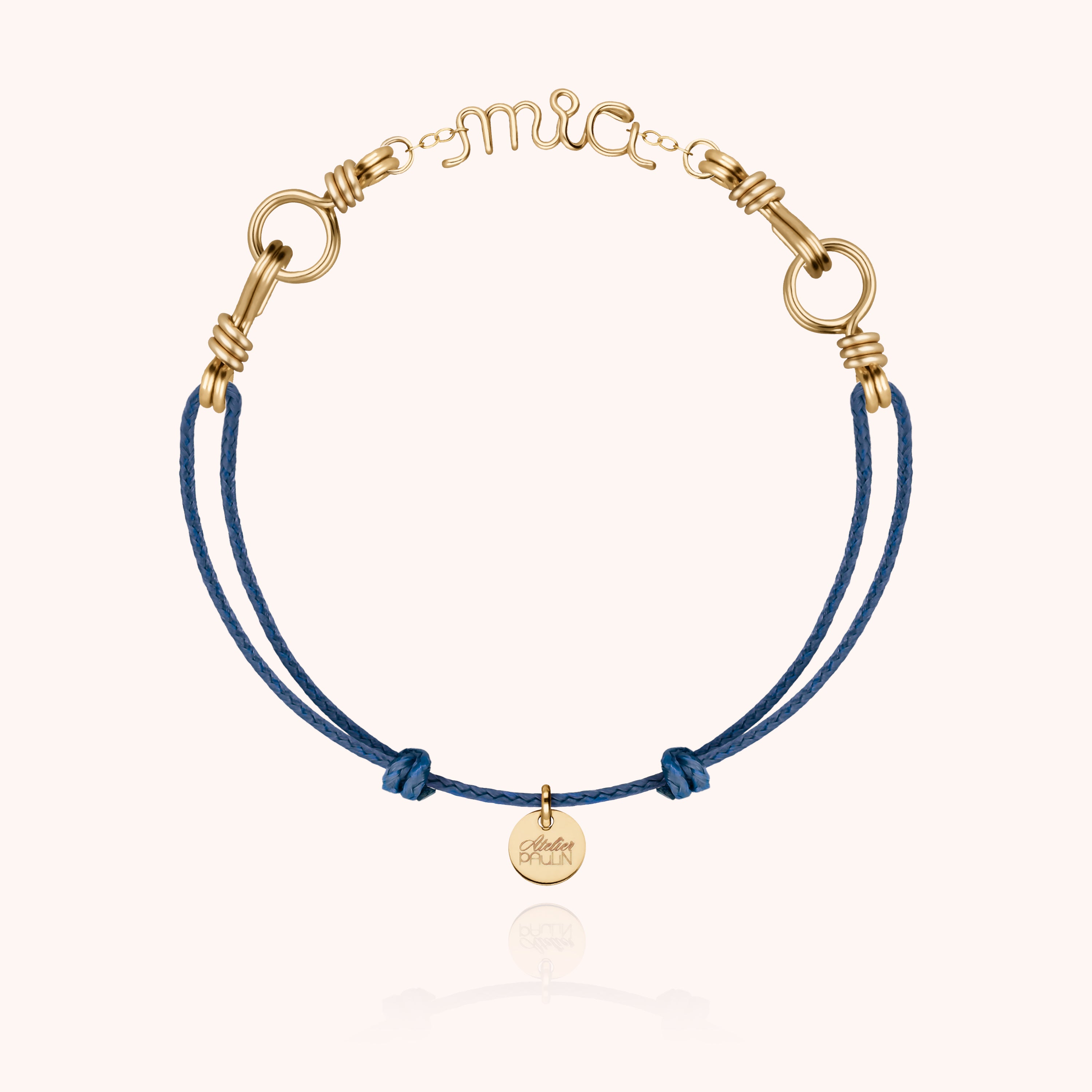 Attache moi Personalized Cord Bracelet - 14k yellow gold filled
