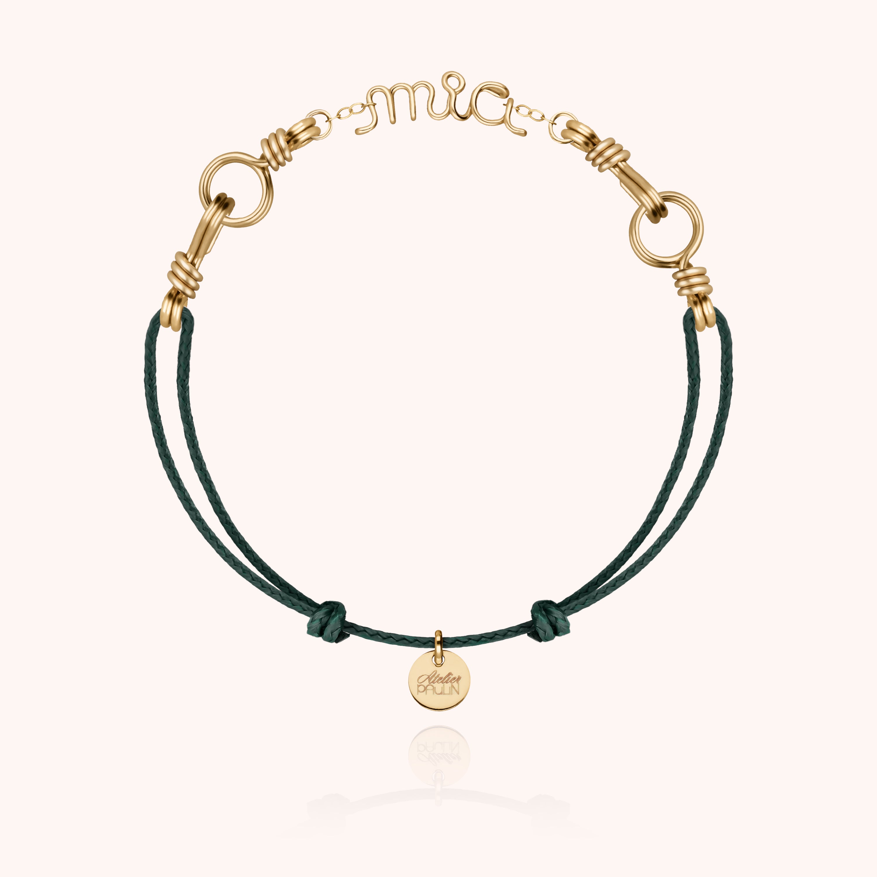 Attache moi Personalized Cord Bracelet - 14k yellow gold filled