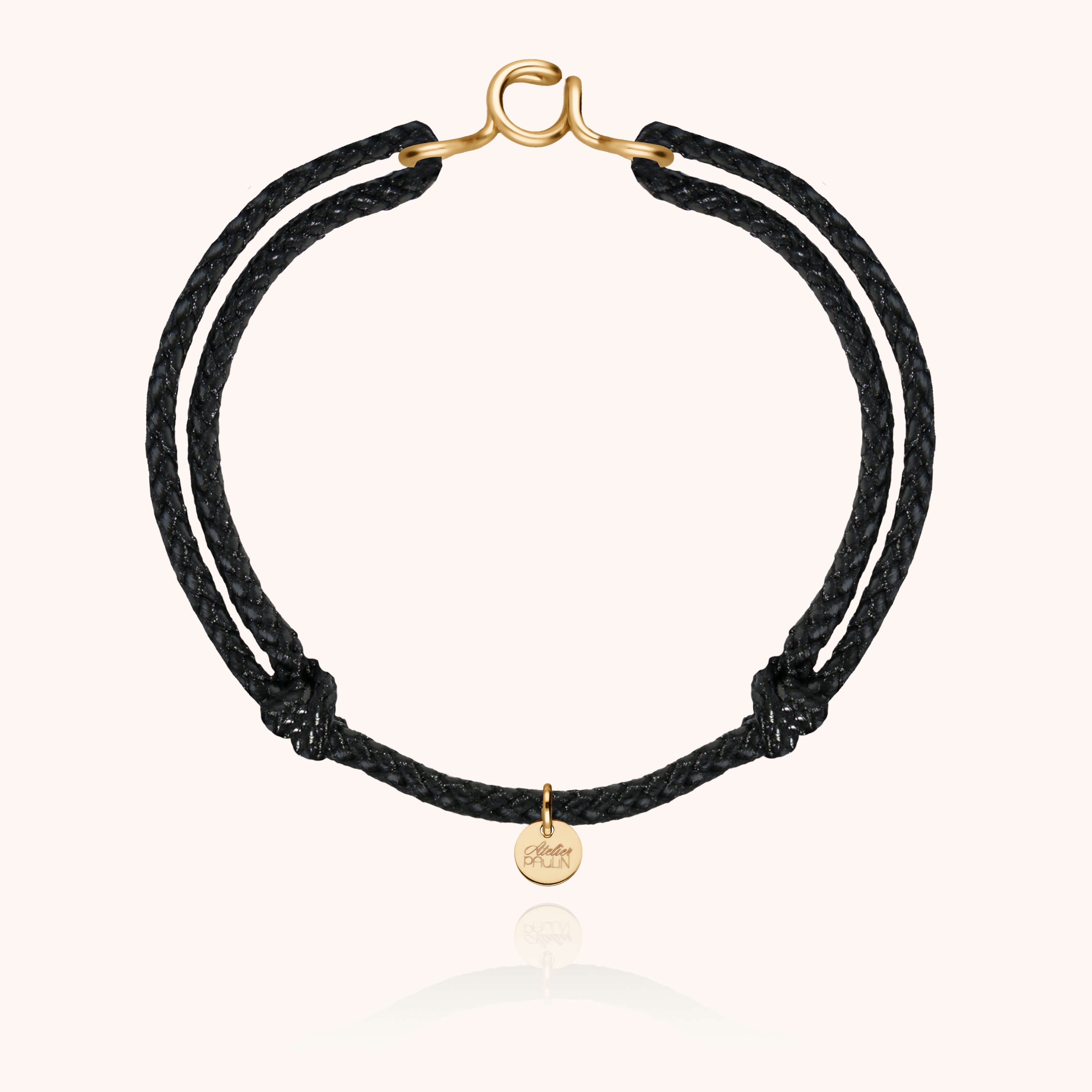 Bracelet Cordon Ciré Initiale Homme personnalisable — idée cadeau bijou personnalisé