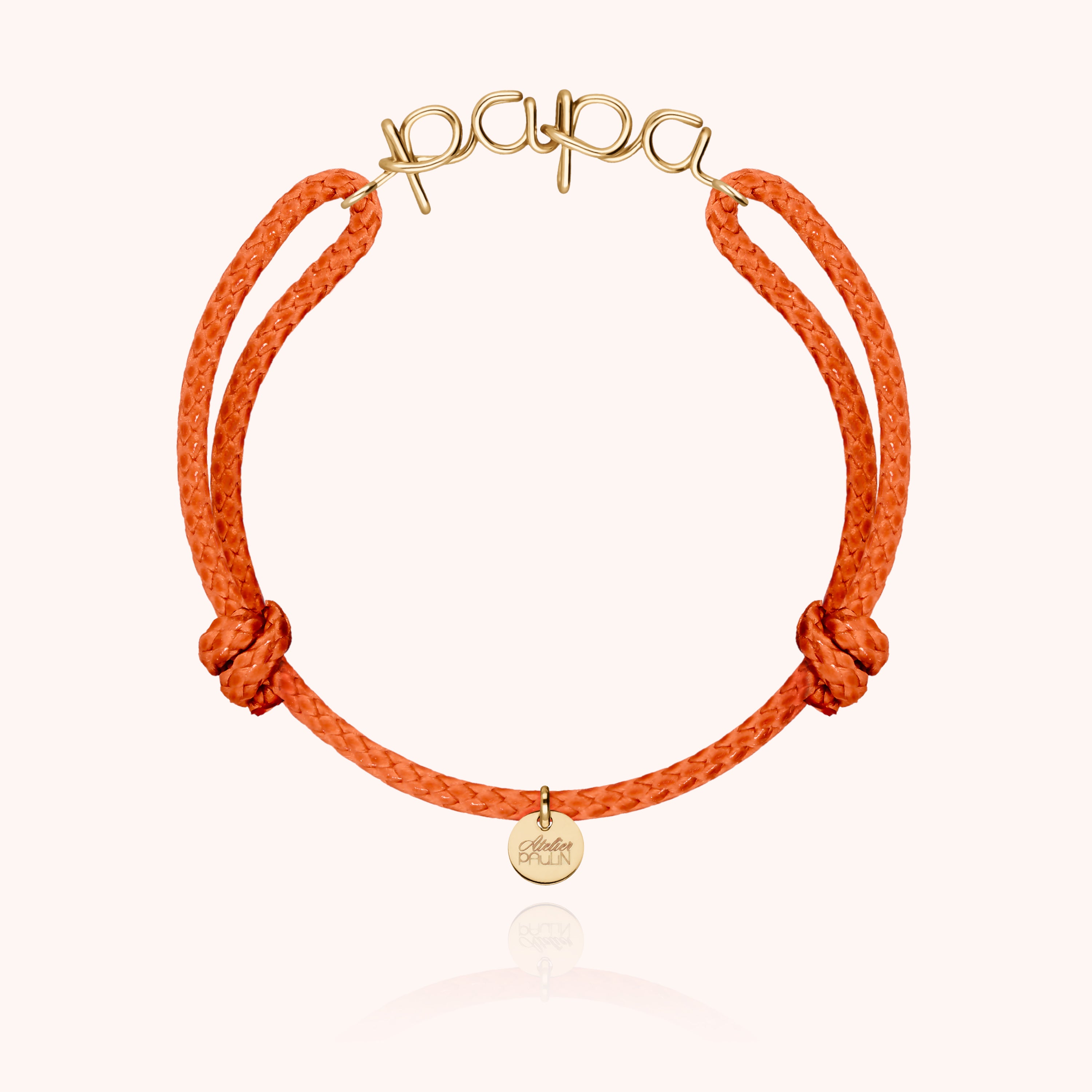 Cadeau anniversaire pour homme, bracelet cordon personnalisable papa, bijou gold filled 14k - or jaune laminé