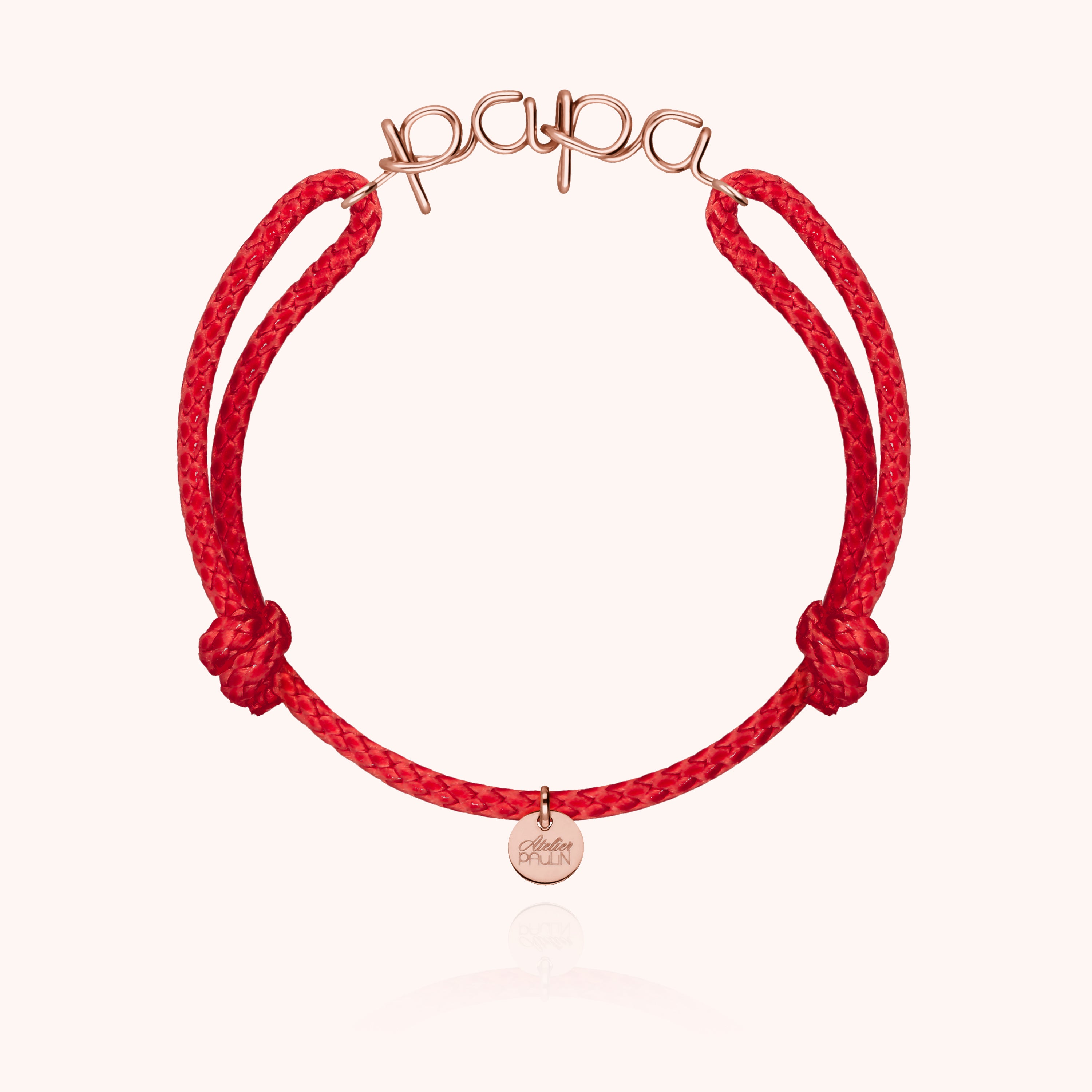 Bracelet cordon masculin discret gold filled 14k quotidien homme Atelier Paulin - or rose laminé