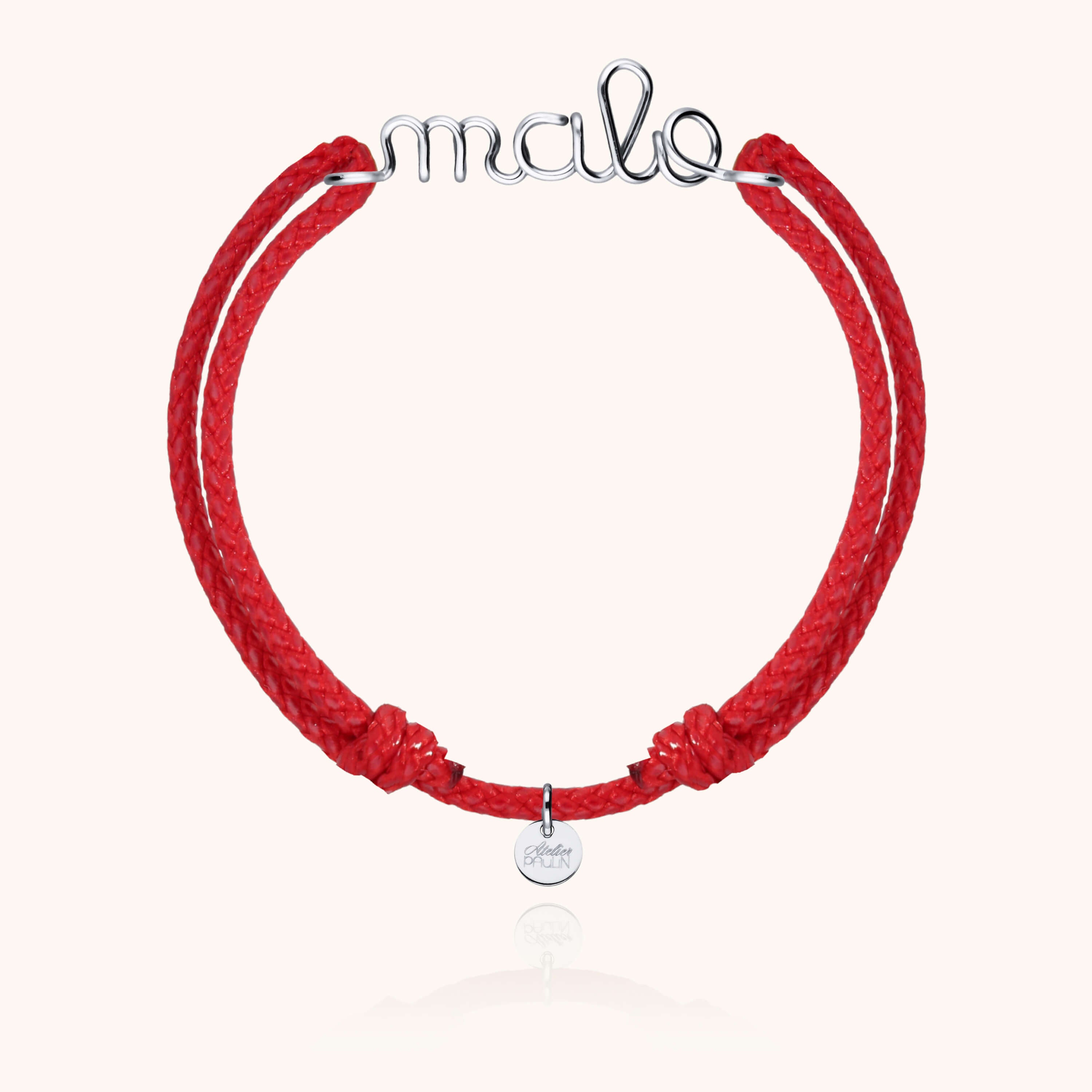 Bracelet Cordon Ciré Personnalisé Homme en argent sterling 925 — expédition sécurisée Paris