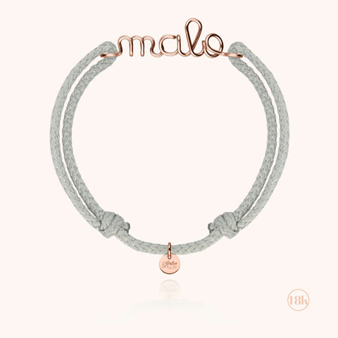 Men's Personalized Waxed Cord Bracelet