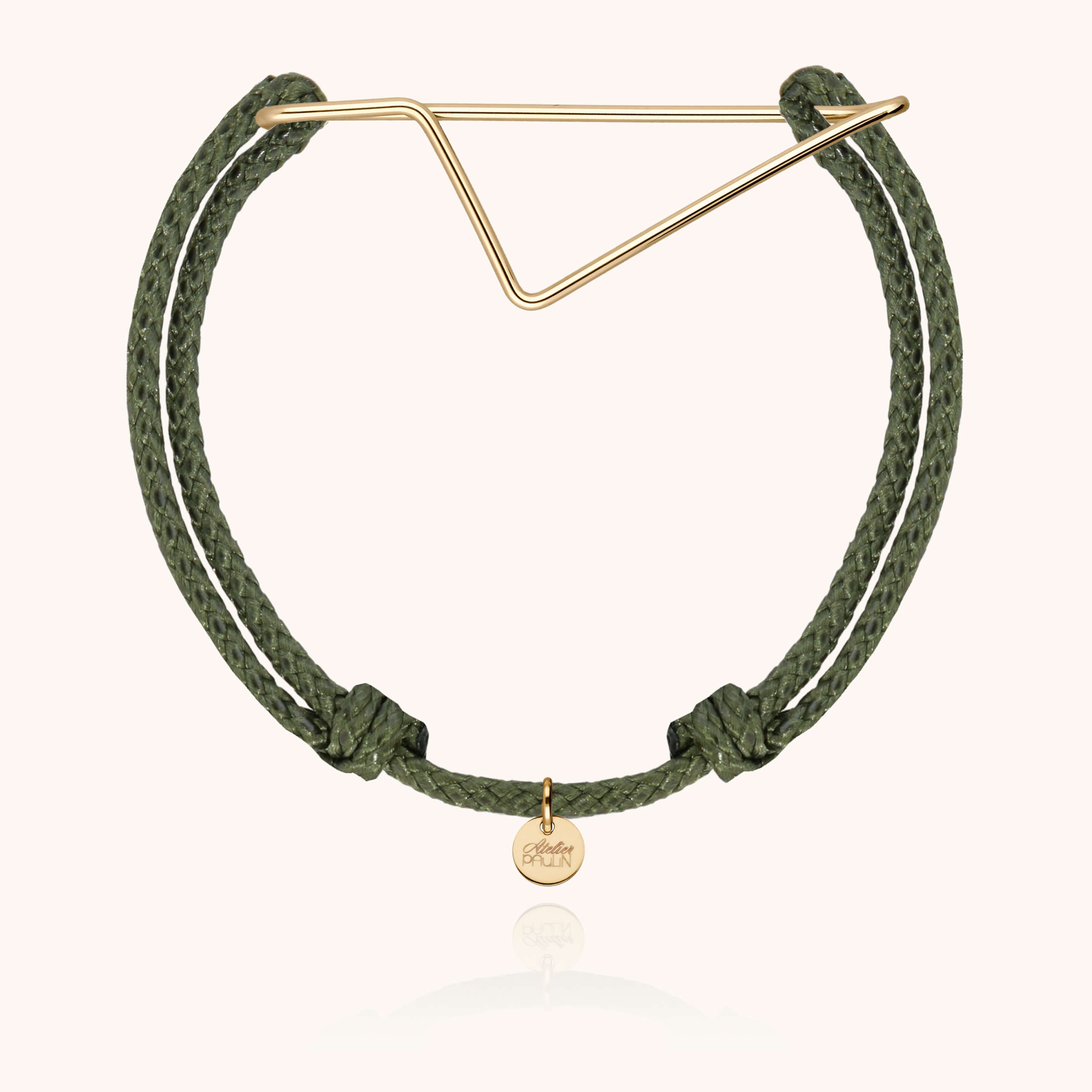 Bracelet Cordon Corsica porté au poignet — or jaune laminé expédition rapide et sécurisée