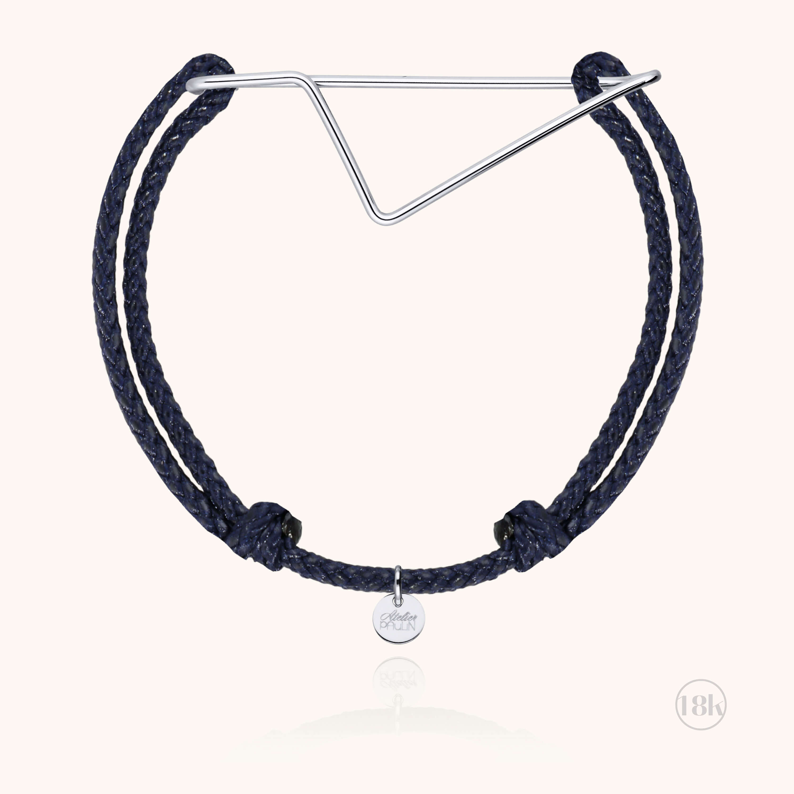 Bracelet Cordon Corsica - or blanc 750/1000