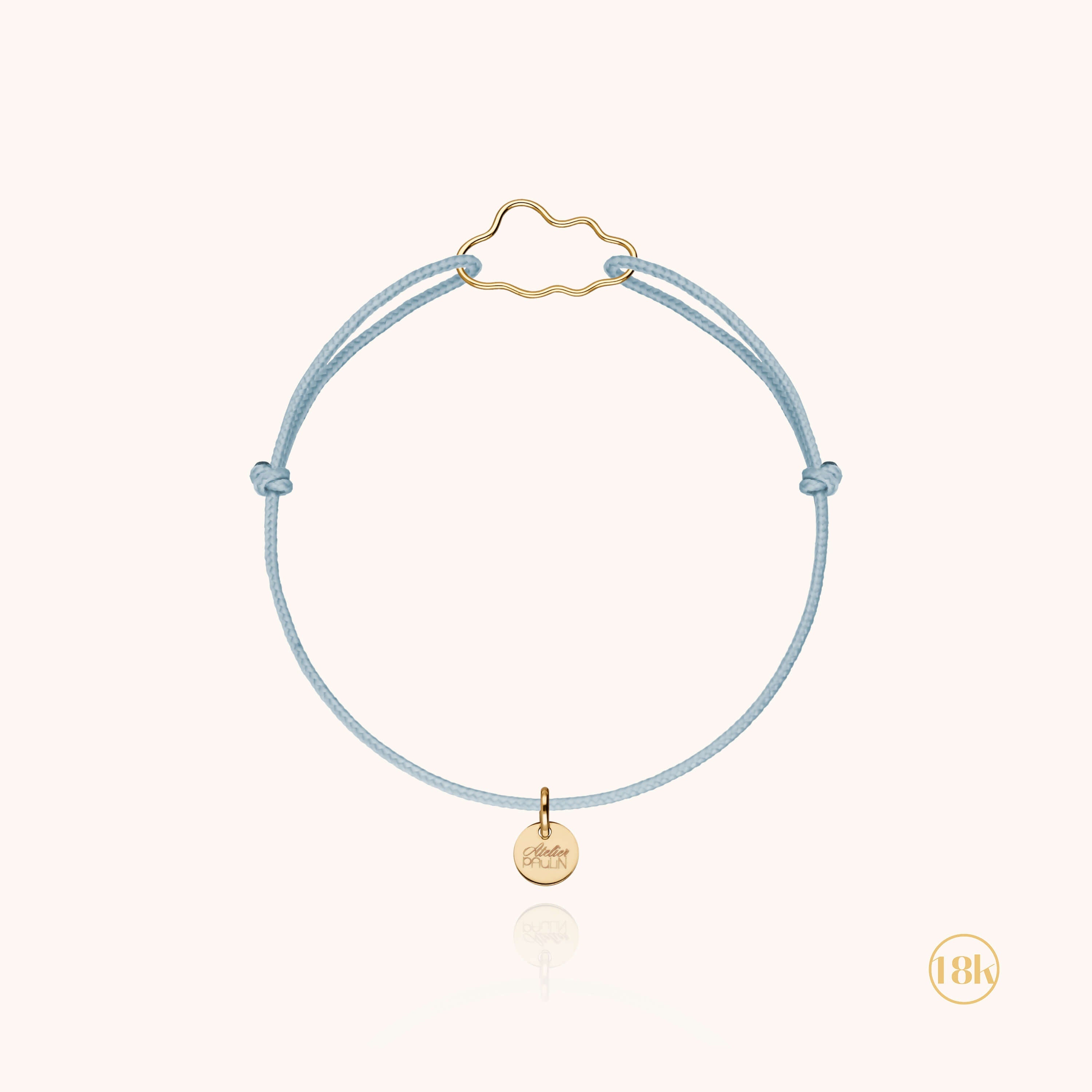 Bracelet Cordon Enfant Petit Nuage - or jaune 750/1000