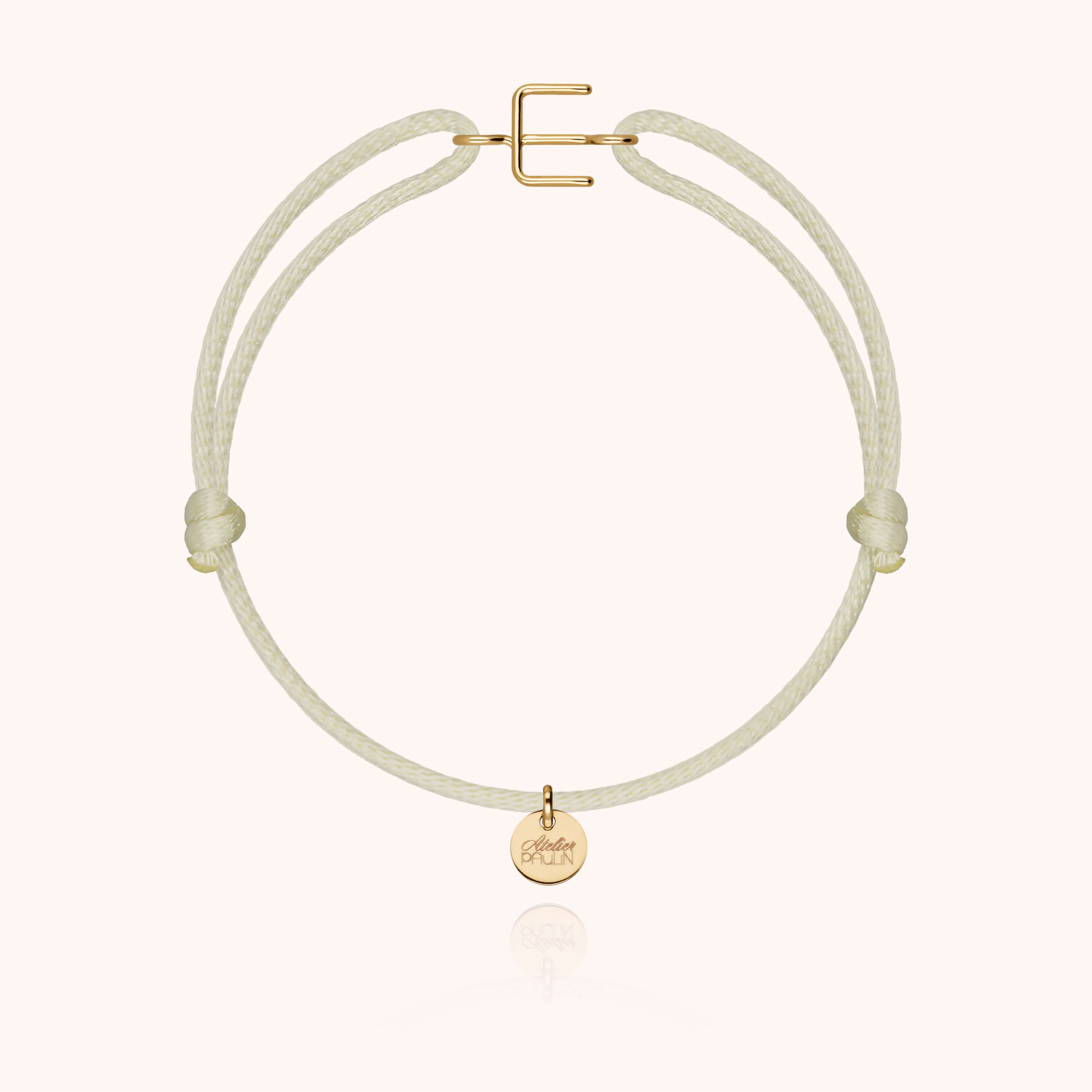 Bracelet Cordon Capitale Initiale — cadeau de luxe fait main Paris