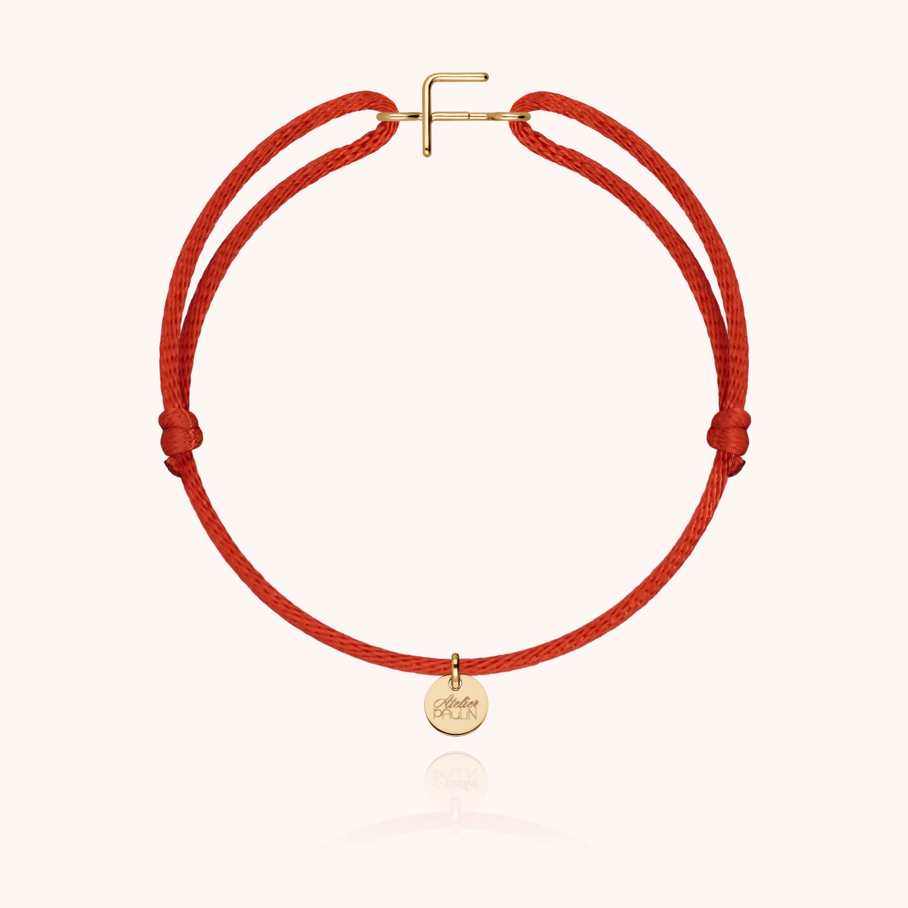 Bracelet Cordon Capitale Initiale en or jaune 18K — expédition sécurisée Paris
