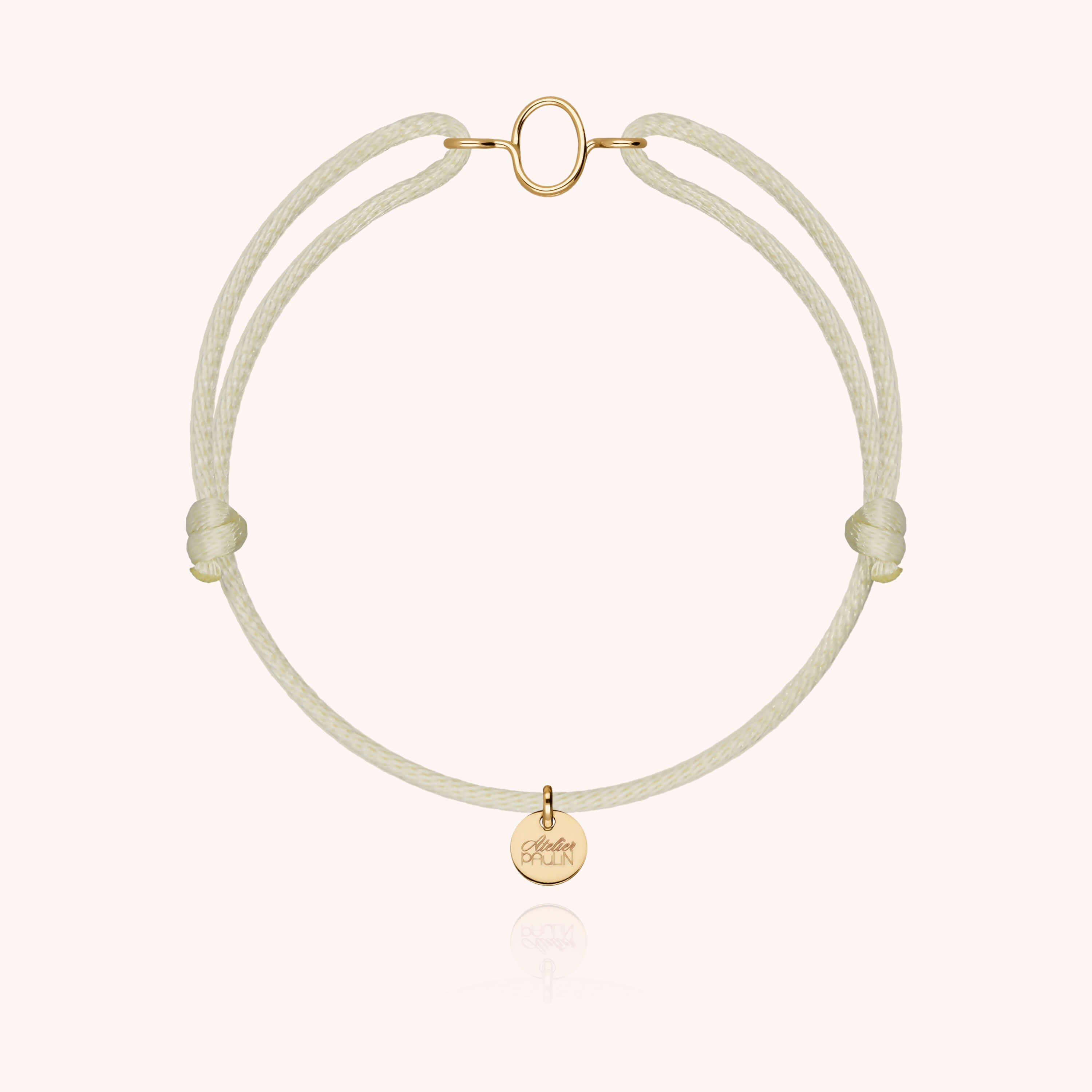 Bracelet Cordon Capitale Initiale — cadeau de luxe fait main Paris