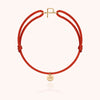 18k yellow gold - coral 18