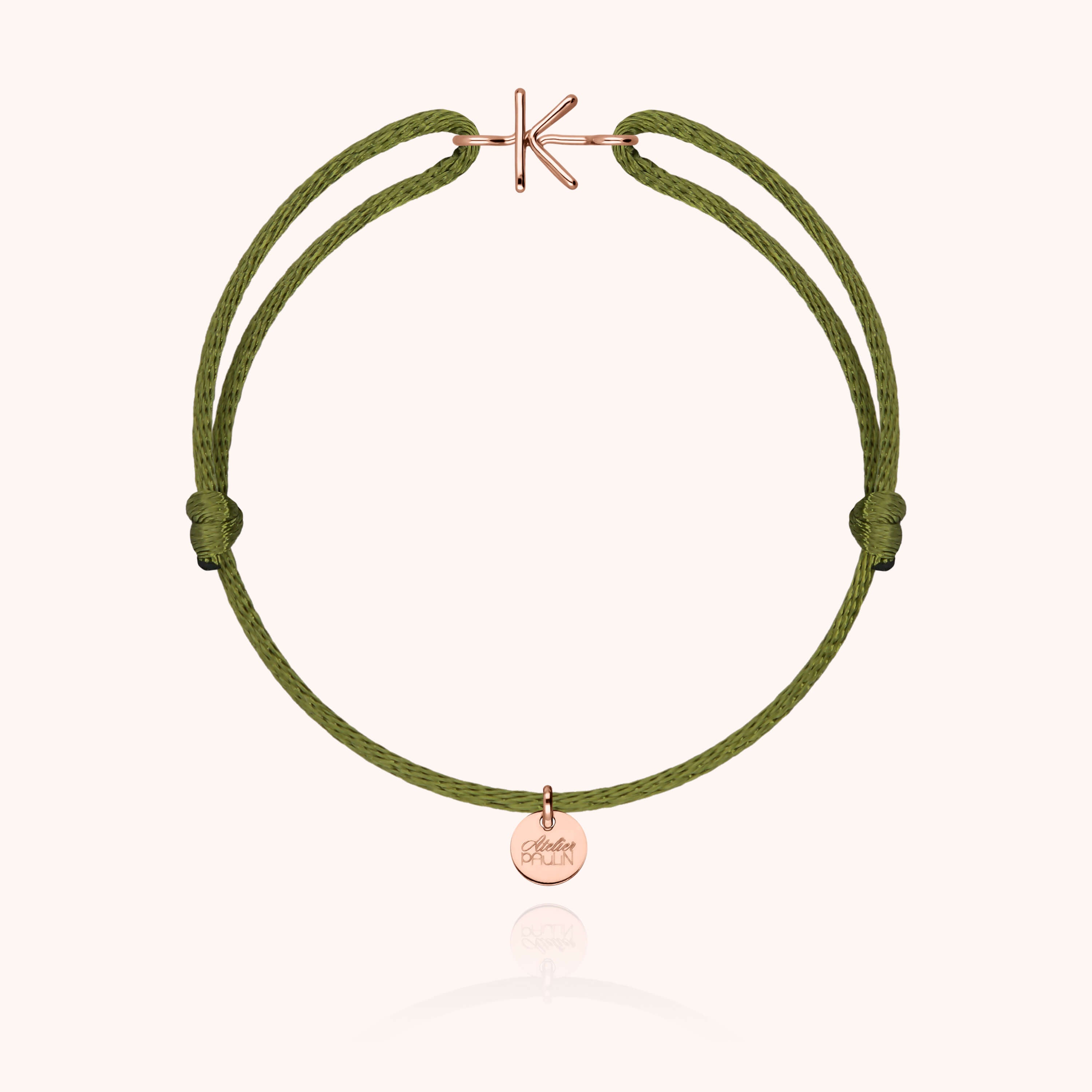 Bracelet Cordon Capitale Initiale — cadeau de luxe fait main Paris