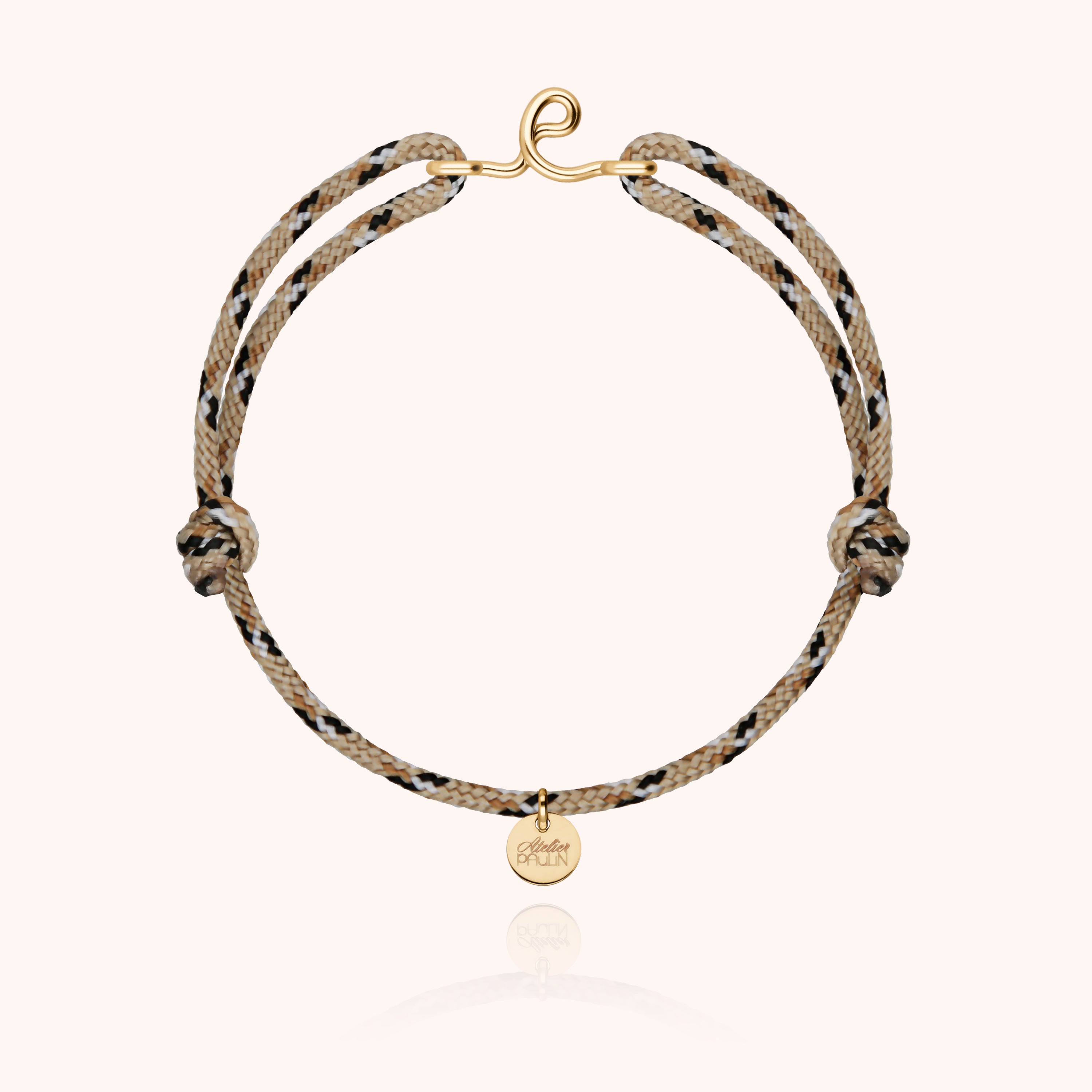 Men’s Initial Knot Cord Bracelet - 14k yellow gold filled