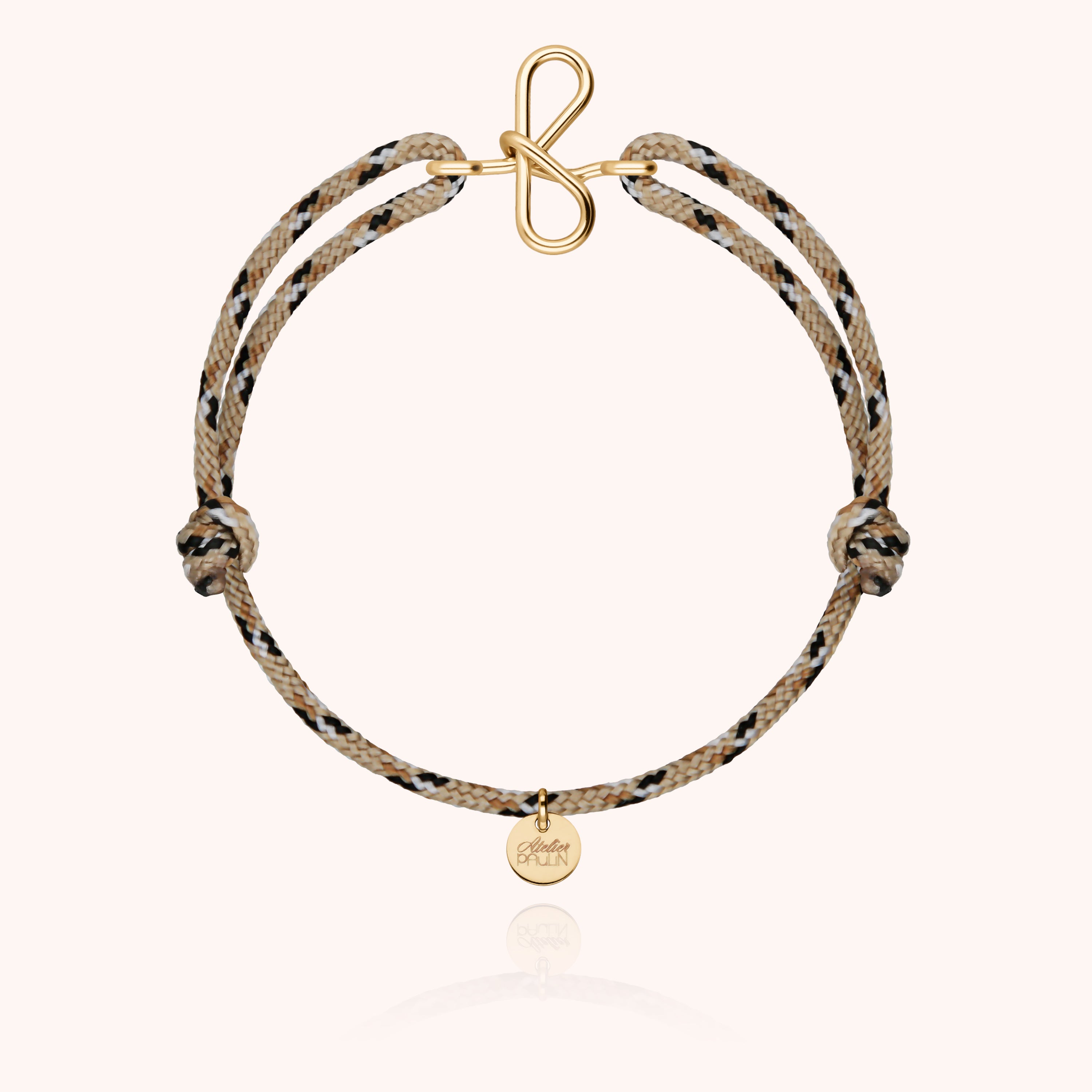 Men’s Initial Knot Cord Bracelet - 14k yellow gold filled