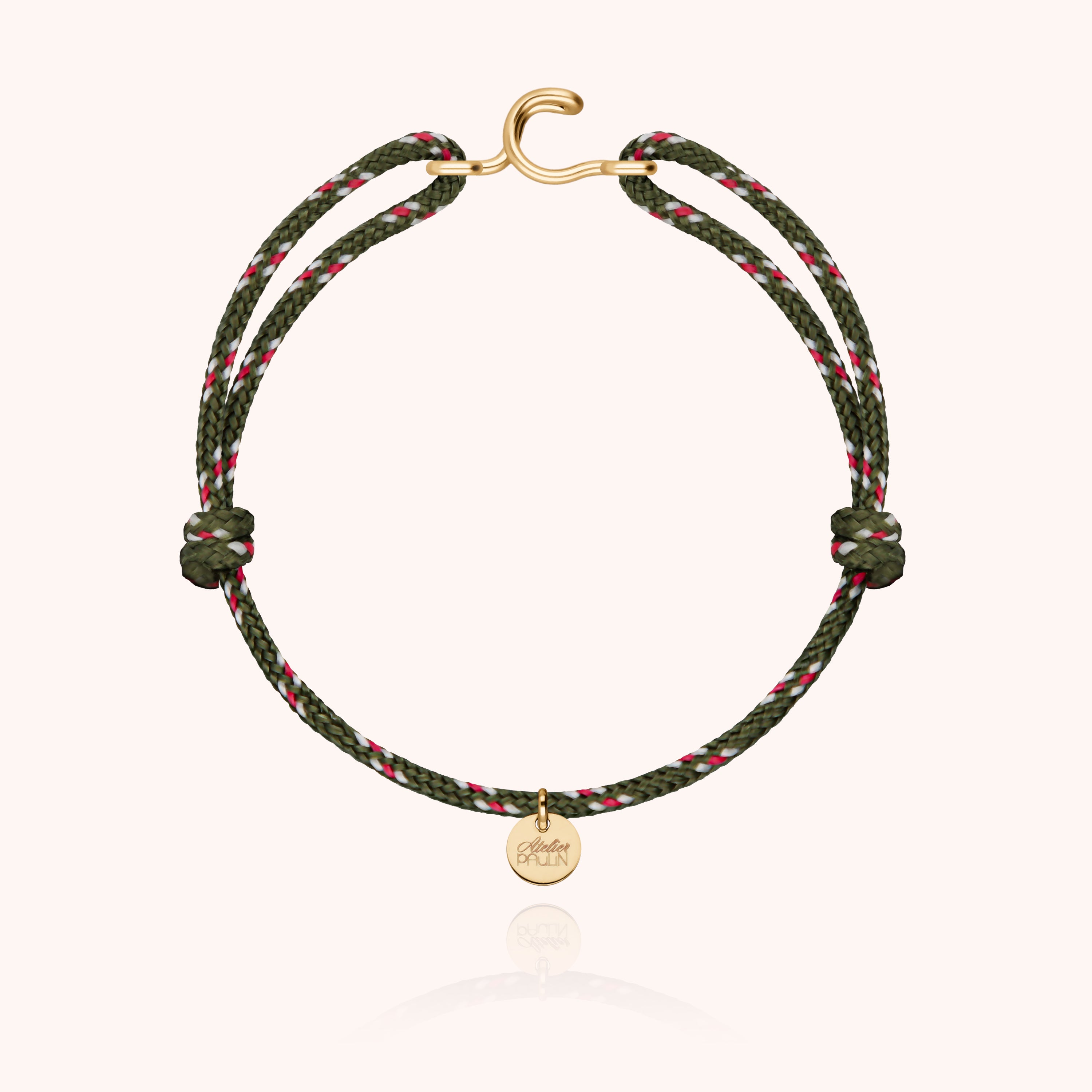 Men’s Initial Knot Cord Bracelet - 14k yellow gold filled