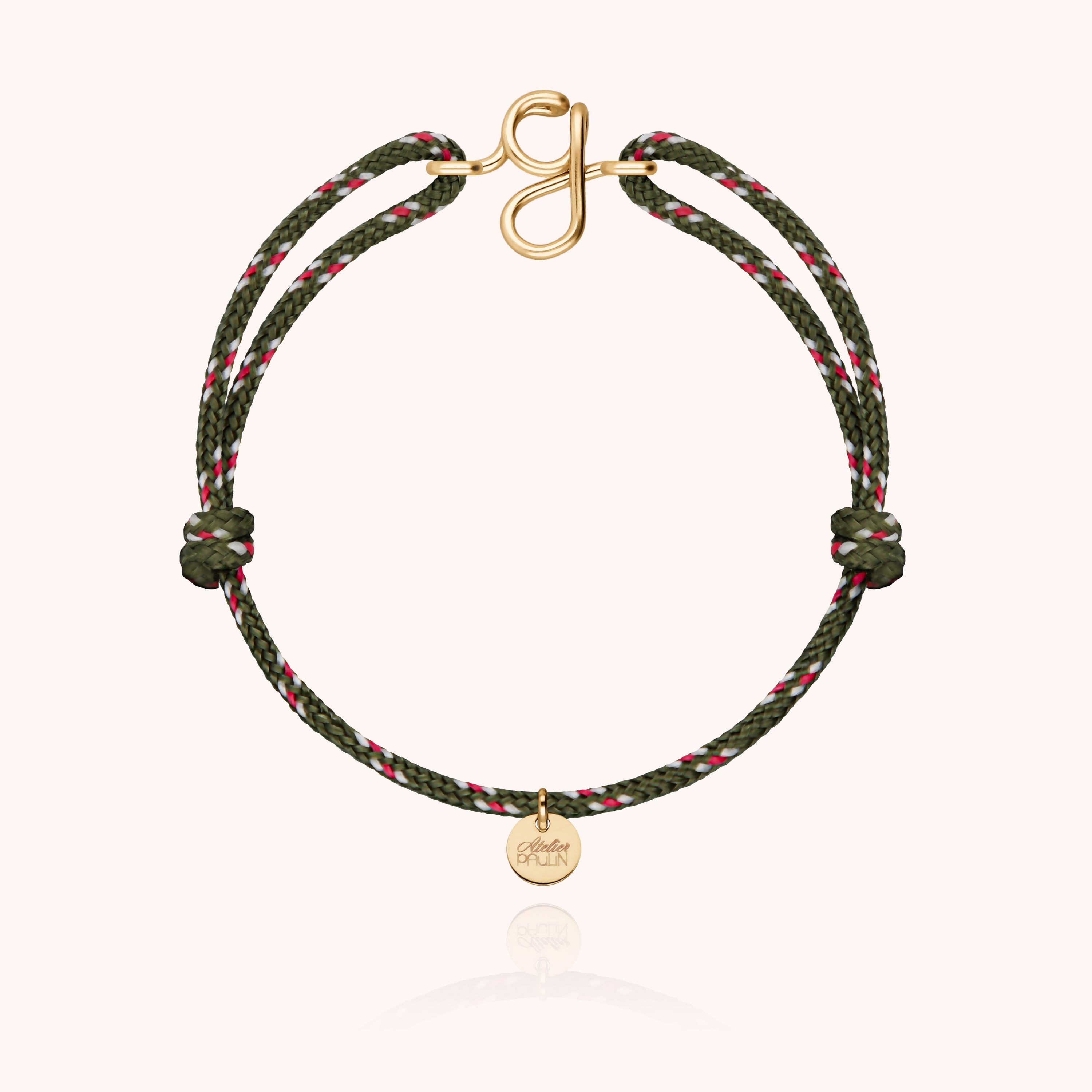 Men’s Initial Knot Cord Bracelet - 14k yellow gold filled