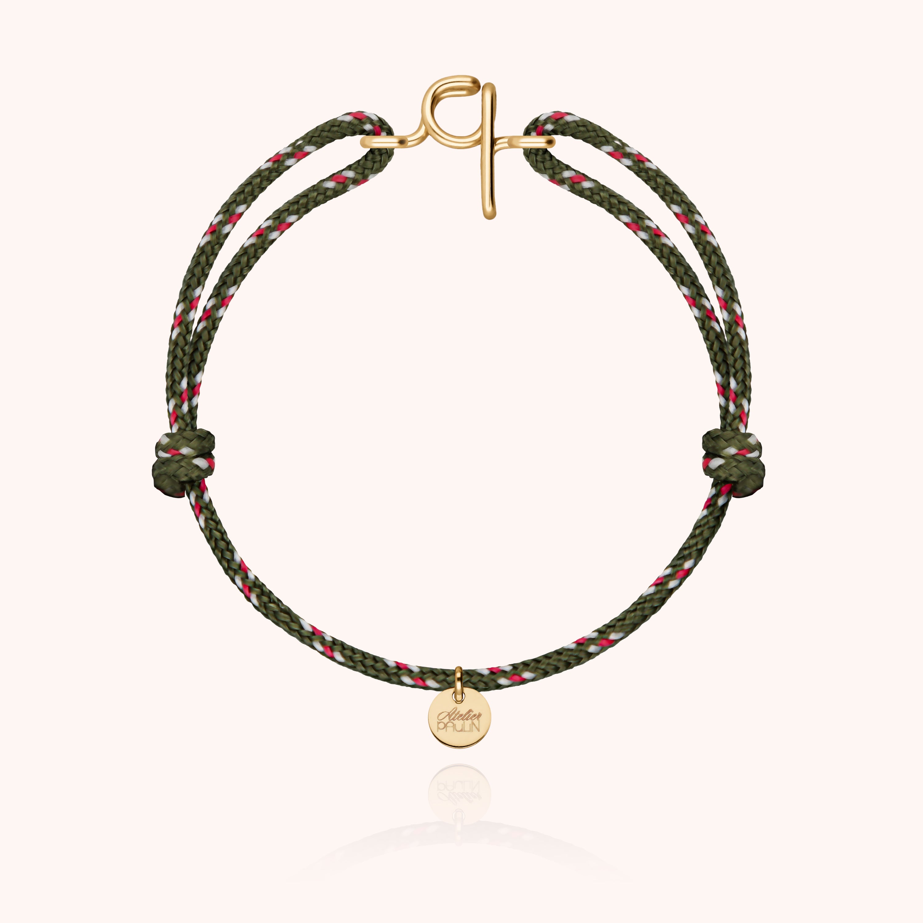 Men’s Initial Knot Cord Bracelet - 14k yellow gold filled