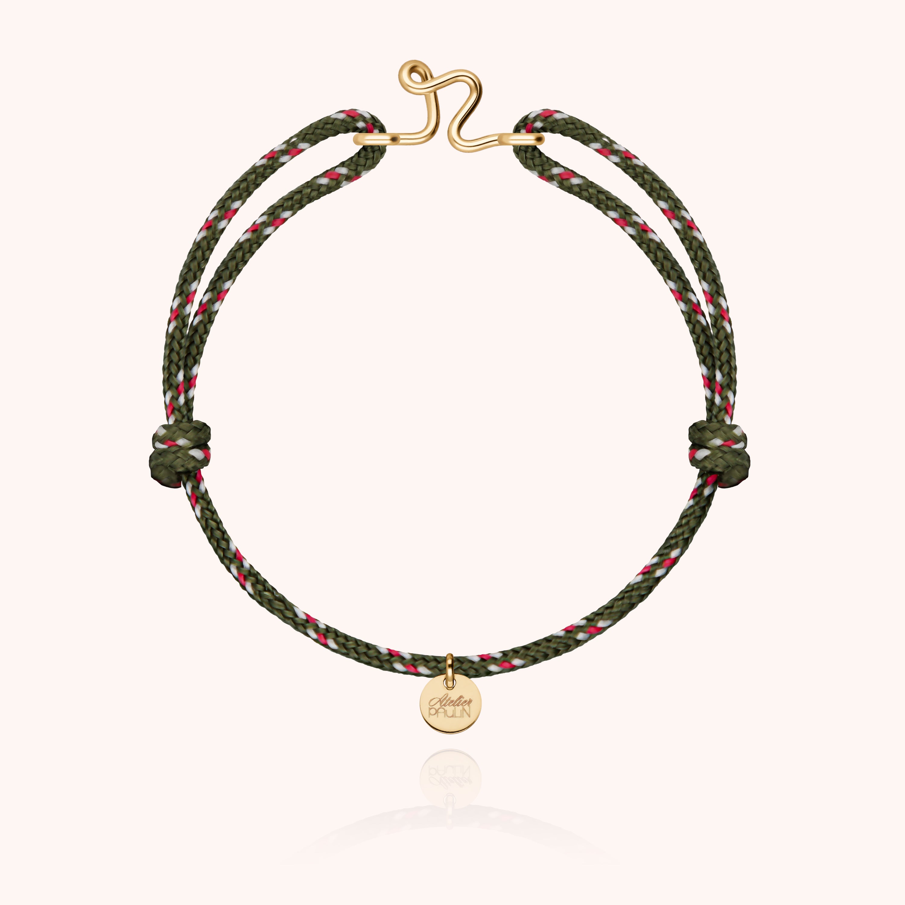 Men’s Initial Knot Cord Bracelet - 14k yellow gold filled