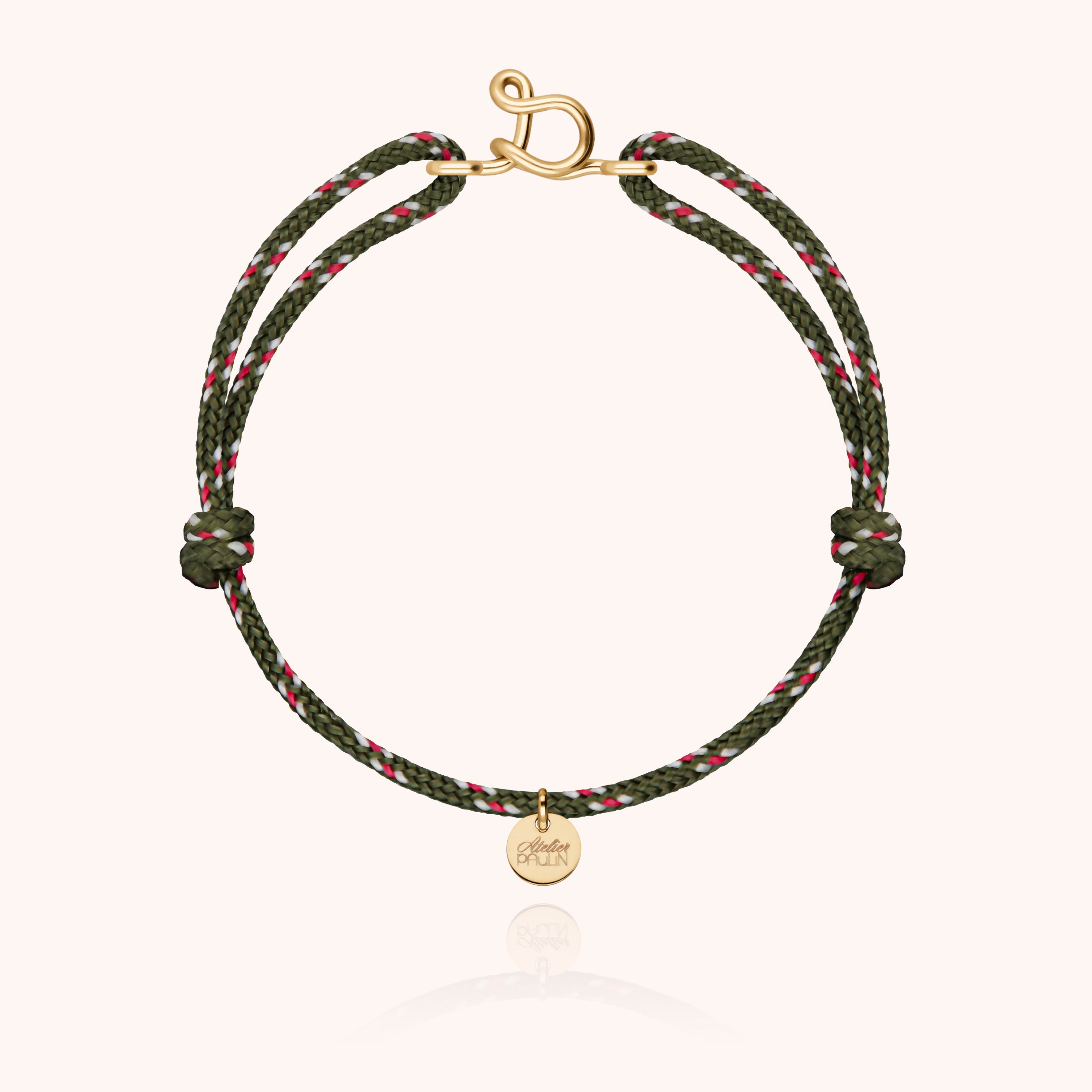 Men’s Initial Knot Cord Bracelet - 14k yellow gold filled