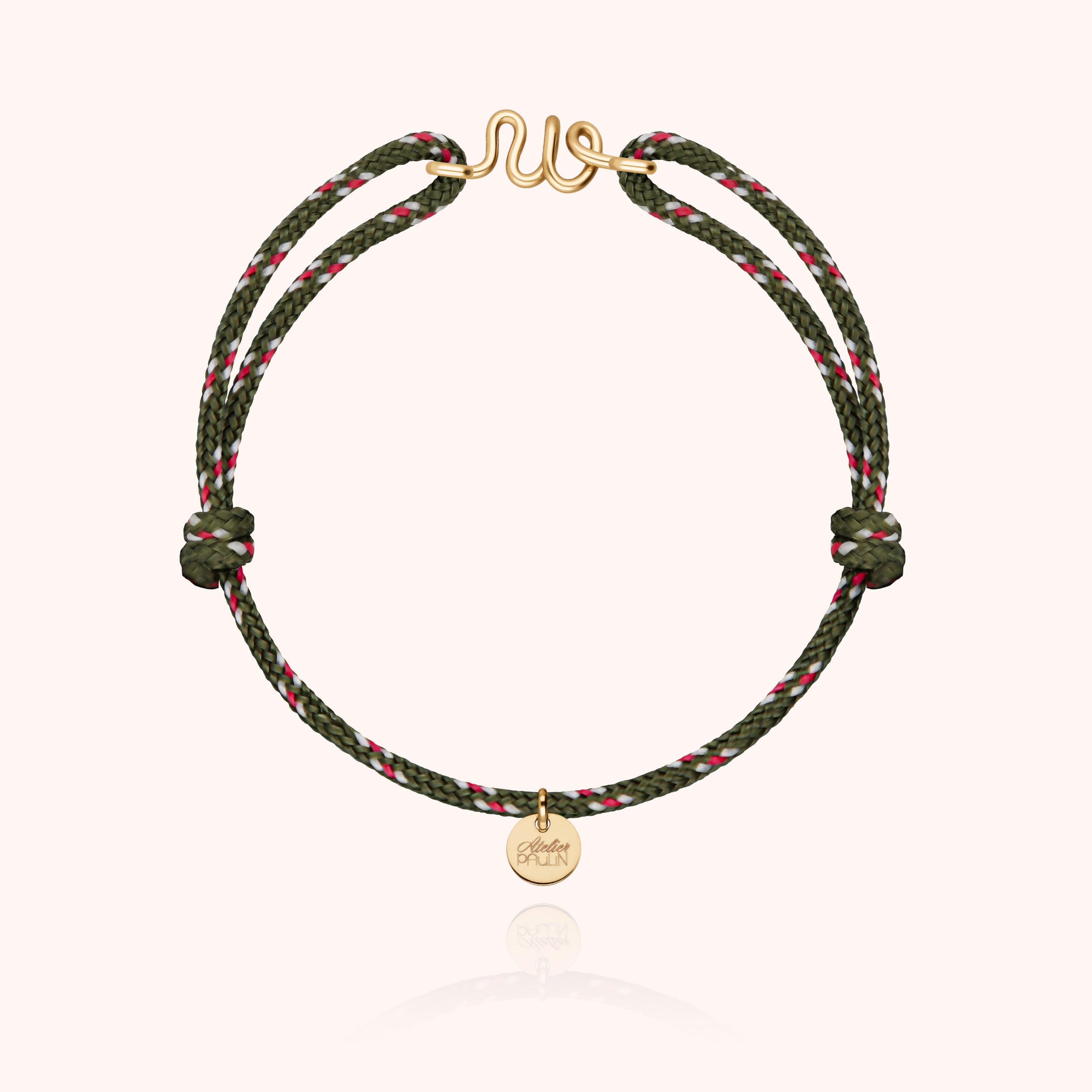 Men’s Initial Knot Cord Bracelet - 14k yellow gold filled