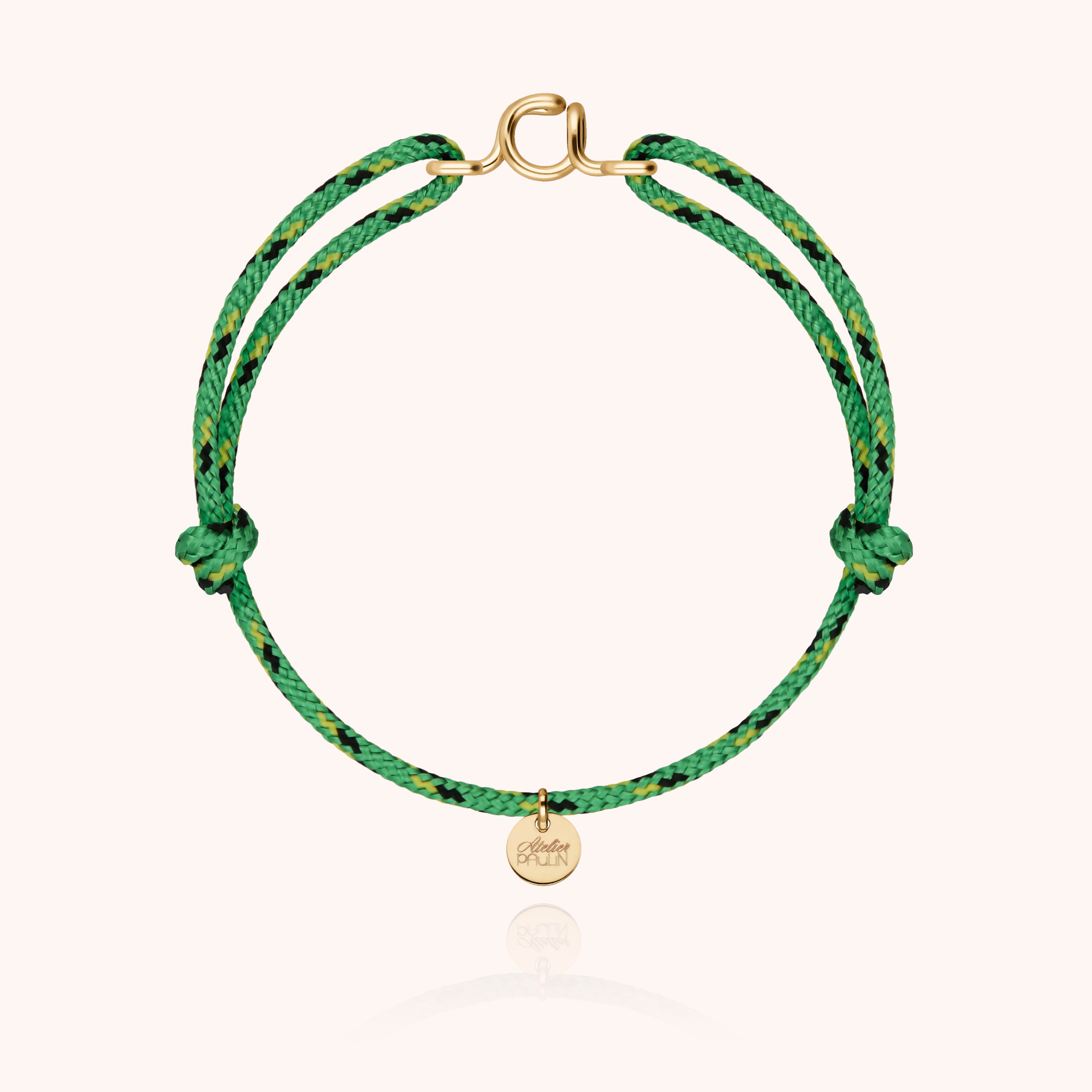 Men’s Initial Knot Cord Bracelet - 14k yellow gold filled