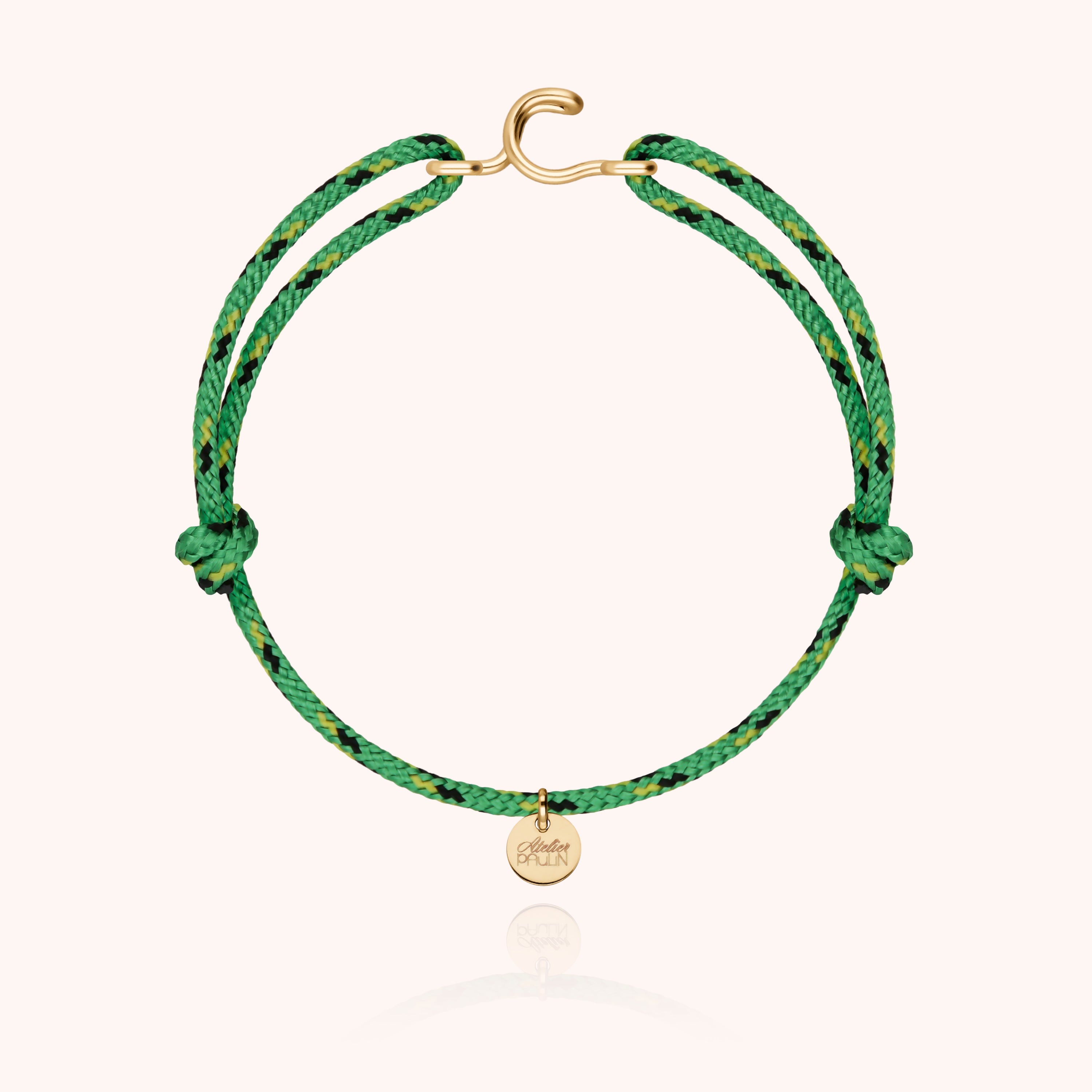 Men’s Initial Knot Cord Bracelet - 14k yellow gold filled