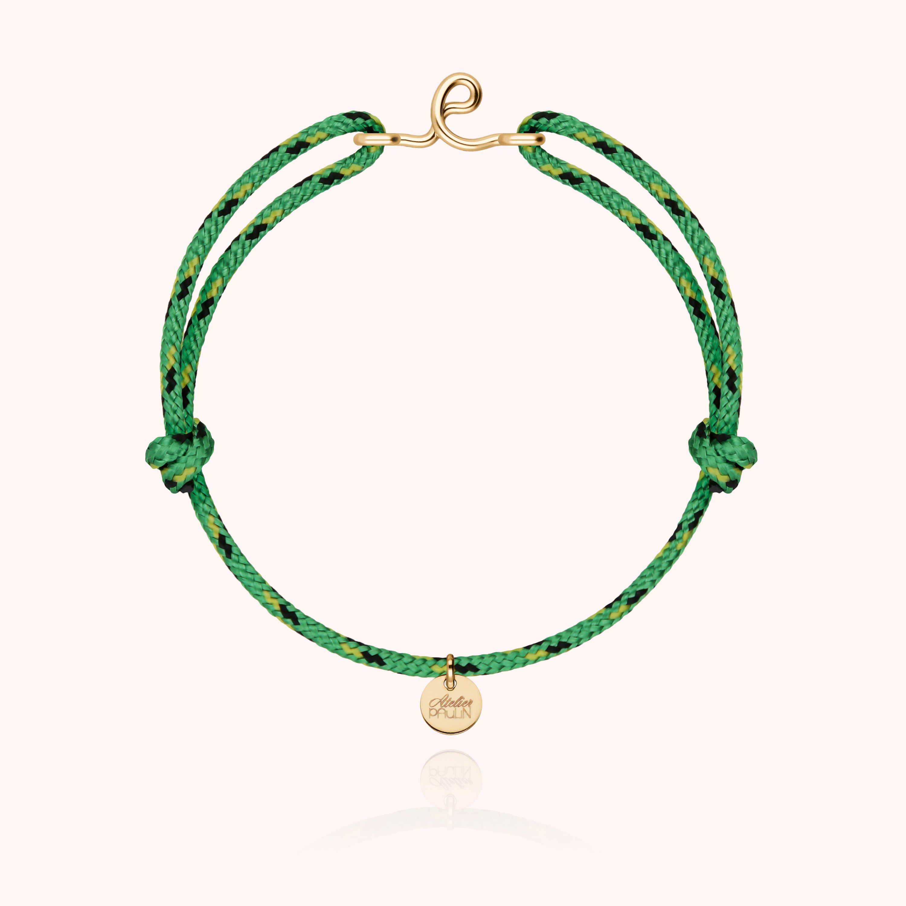 Men’s Initial Knot Cord Bracelet - 14k yellow gold filled